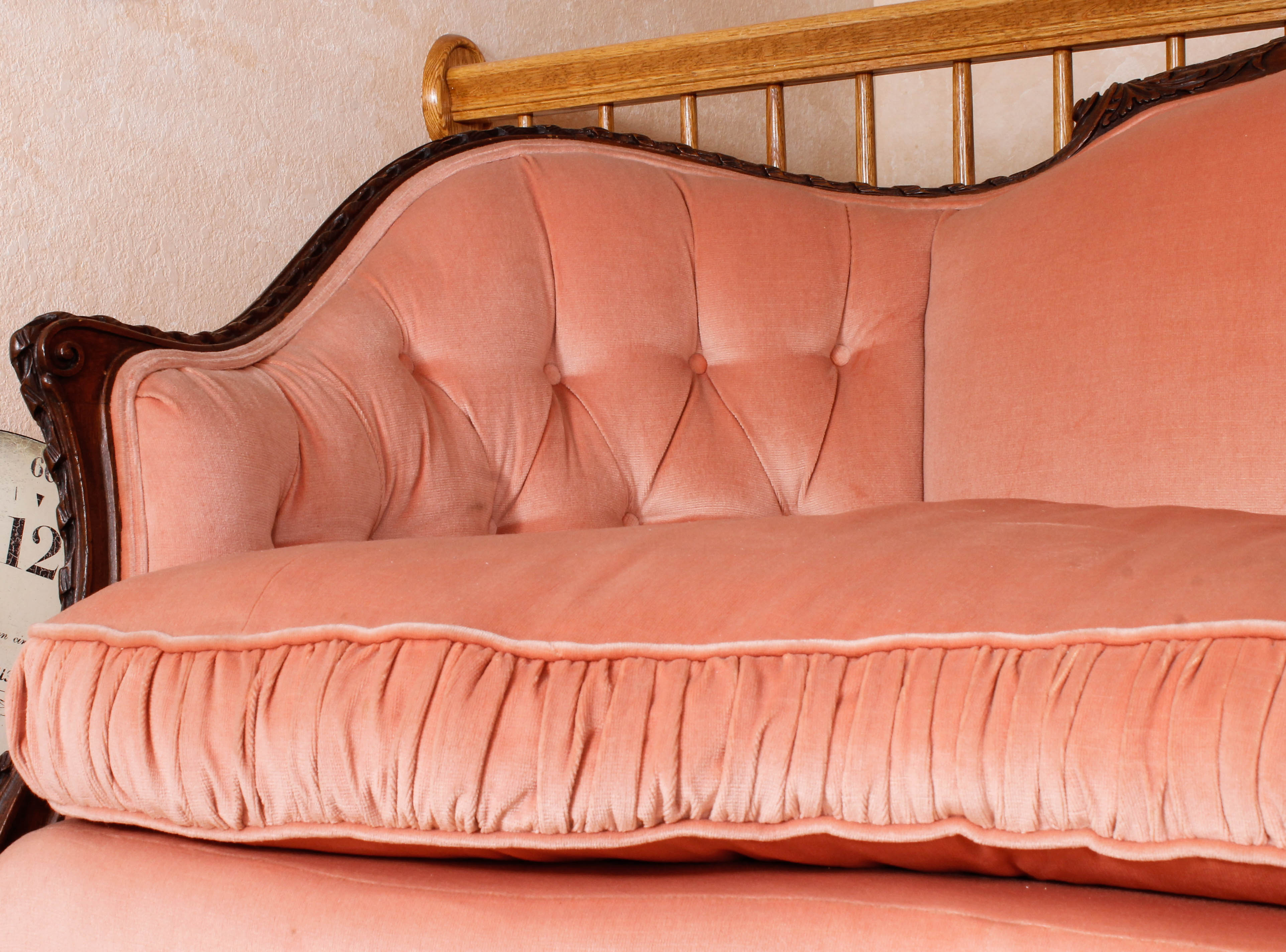 Vintage Louis XV Style Upholstered Sofa or Canapé