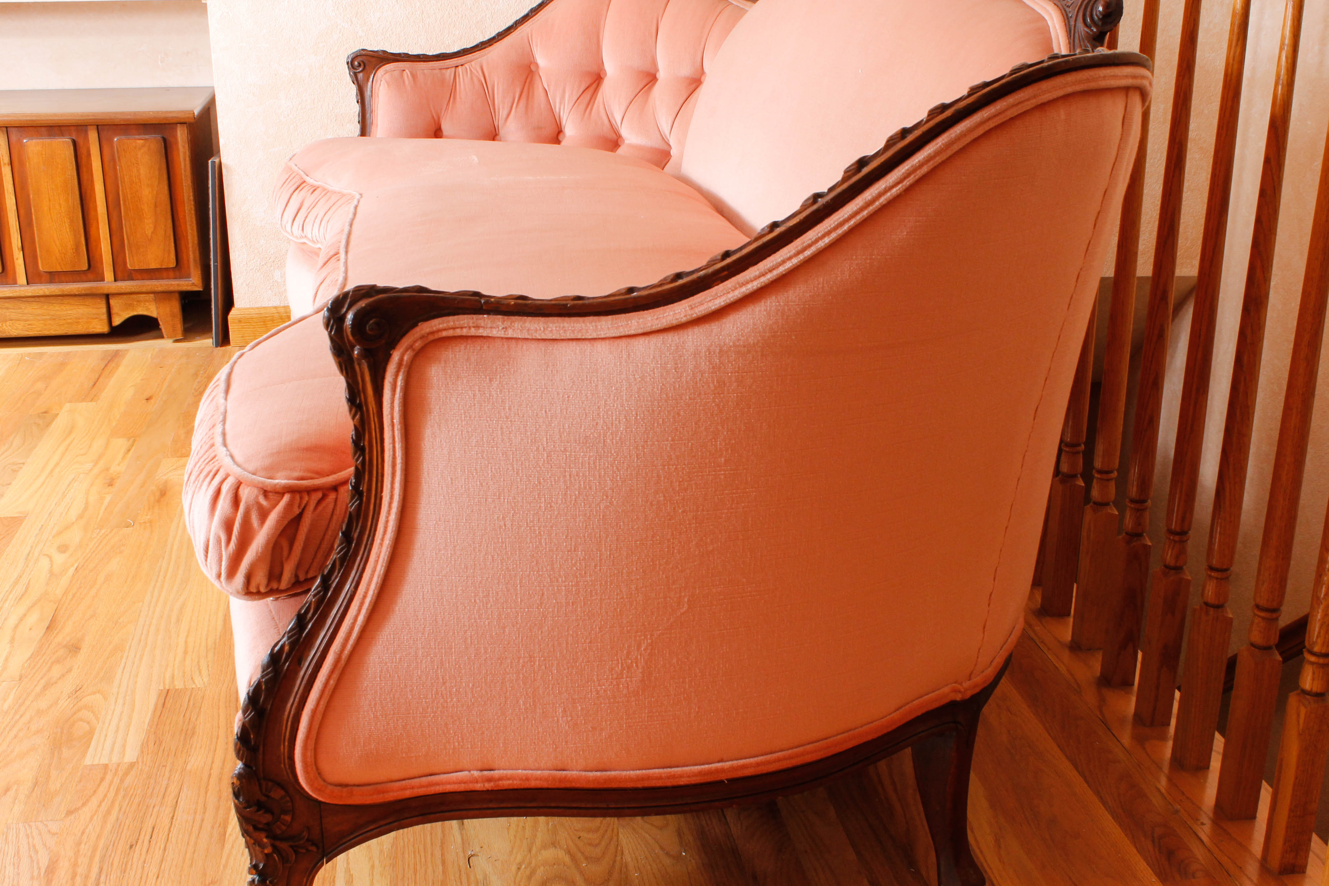 Vintage Louis XV Style Upholstered Sofa or Canapé