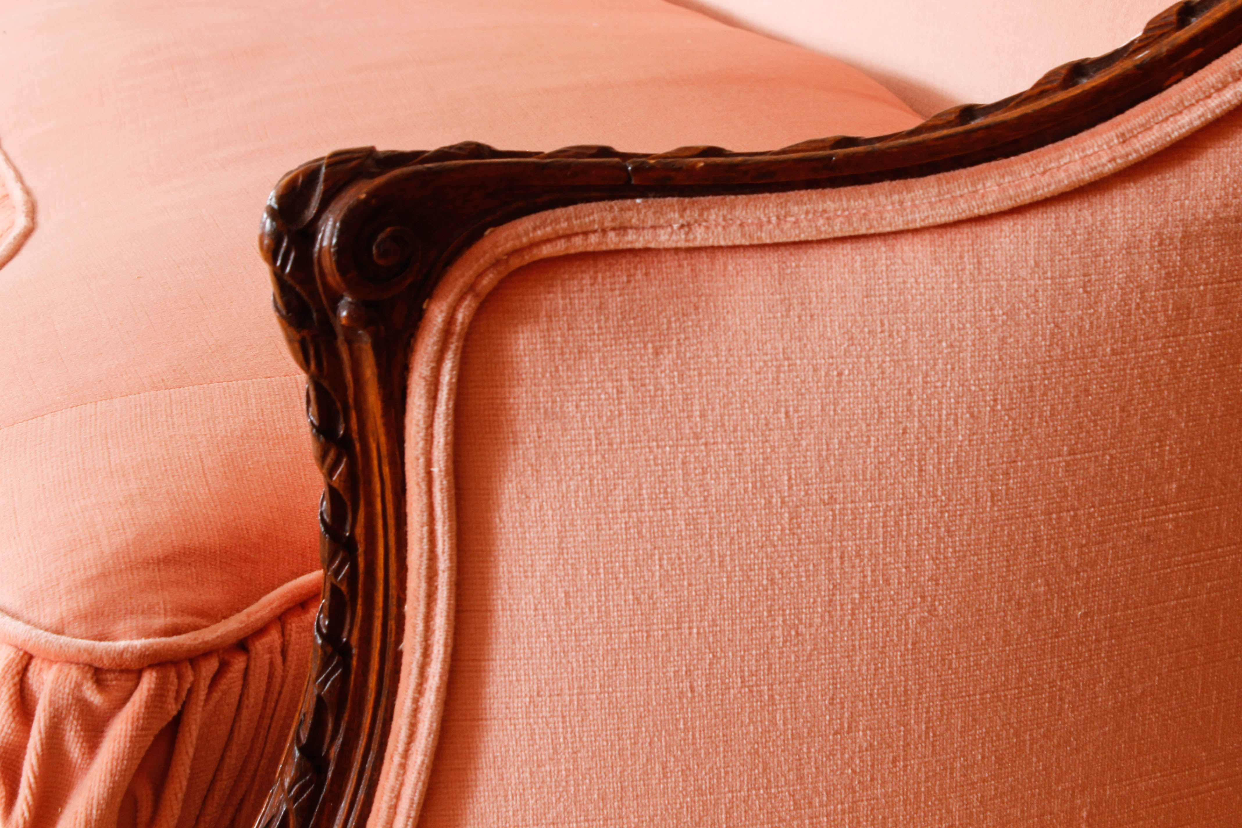 Vintage Louis XV Style Upholstered Sofa or Canapé