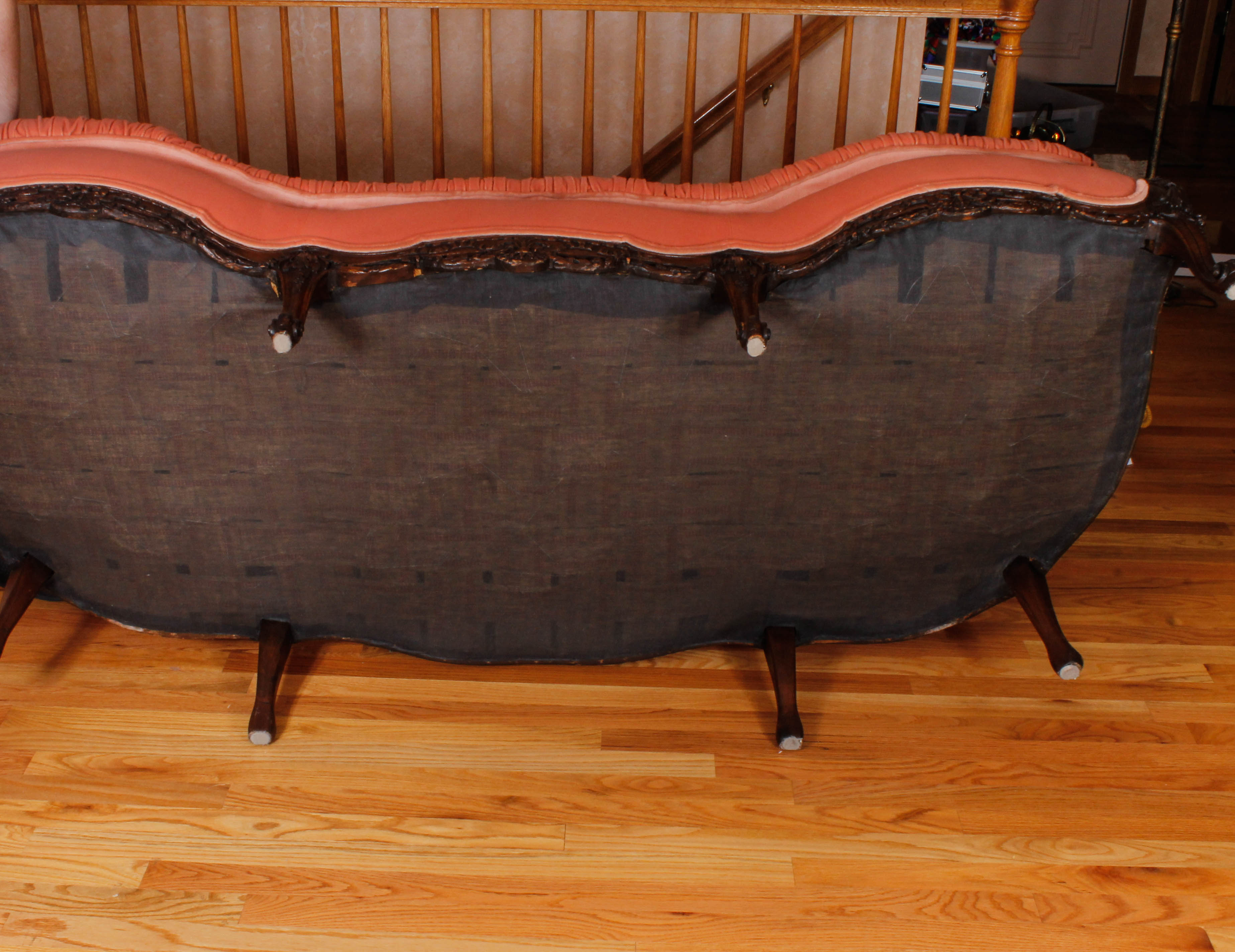 Vintage Louis XV Style Upholstered Sofa or Canapé