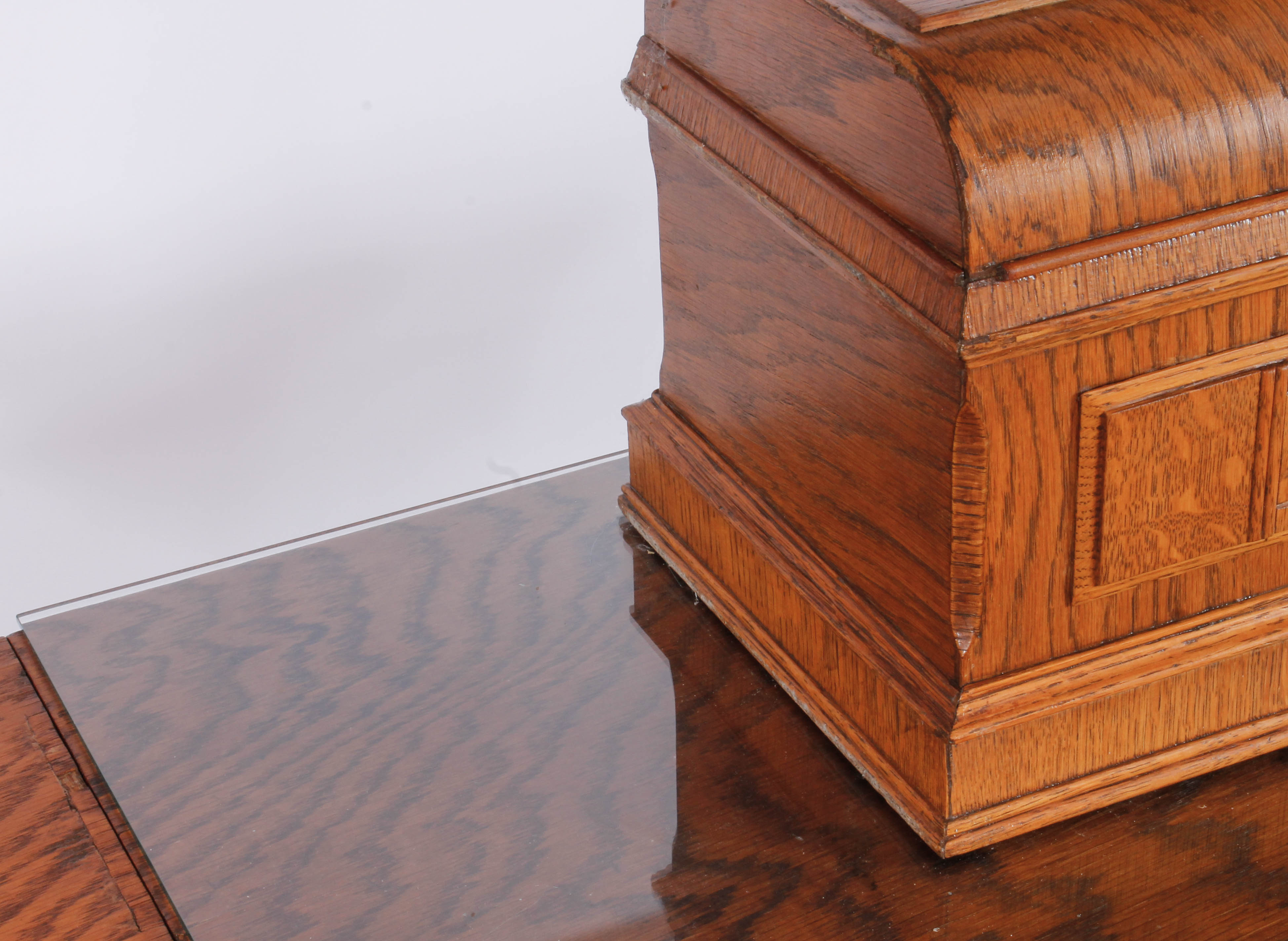 Vintage New Home Oak and Cast Iron Sewing Table