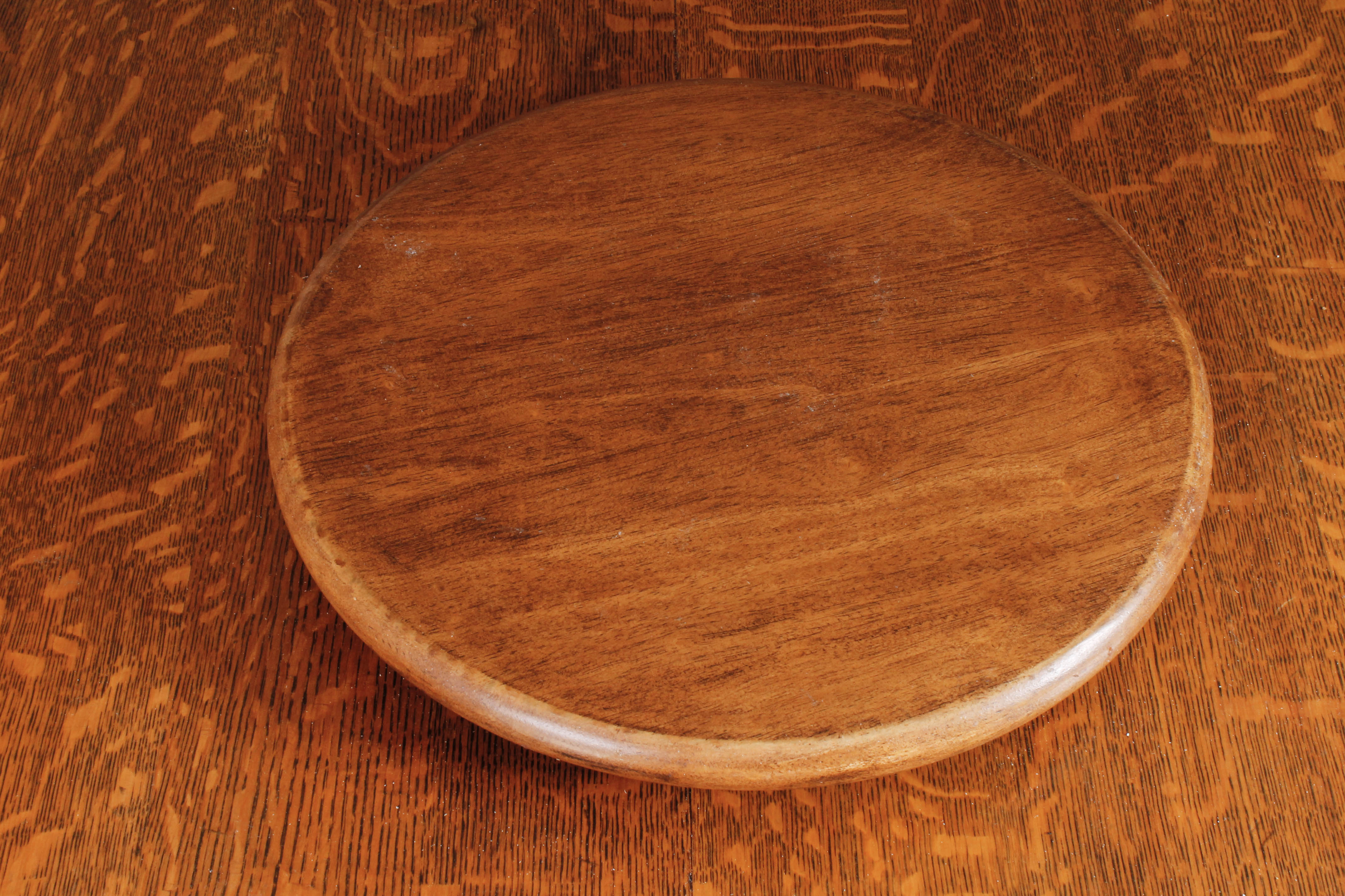 Vintage Oak Pedestal Table with Chairs