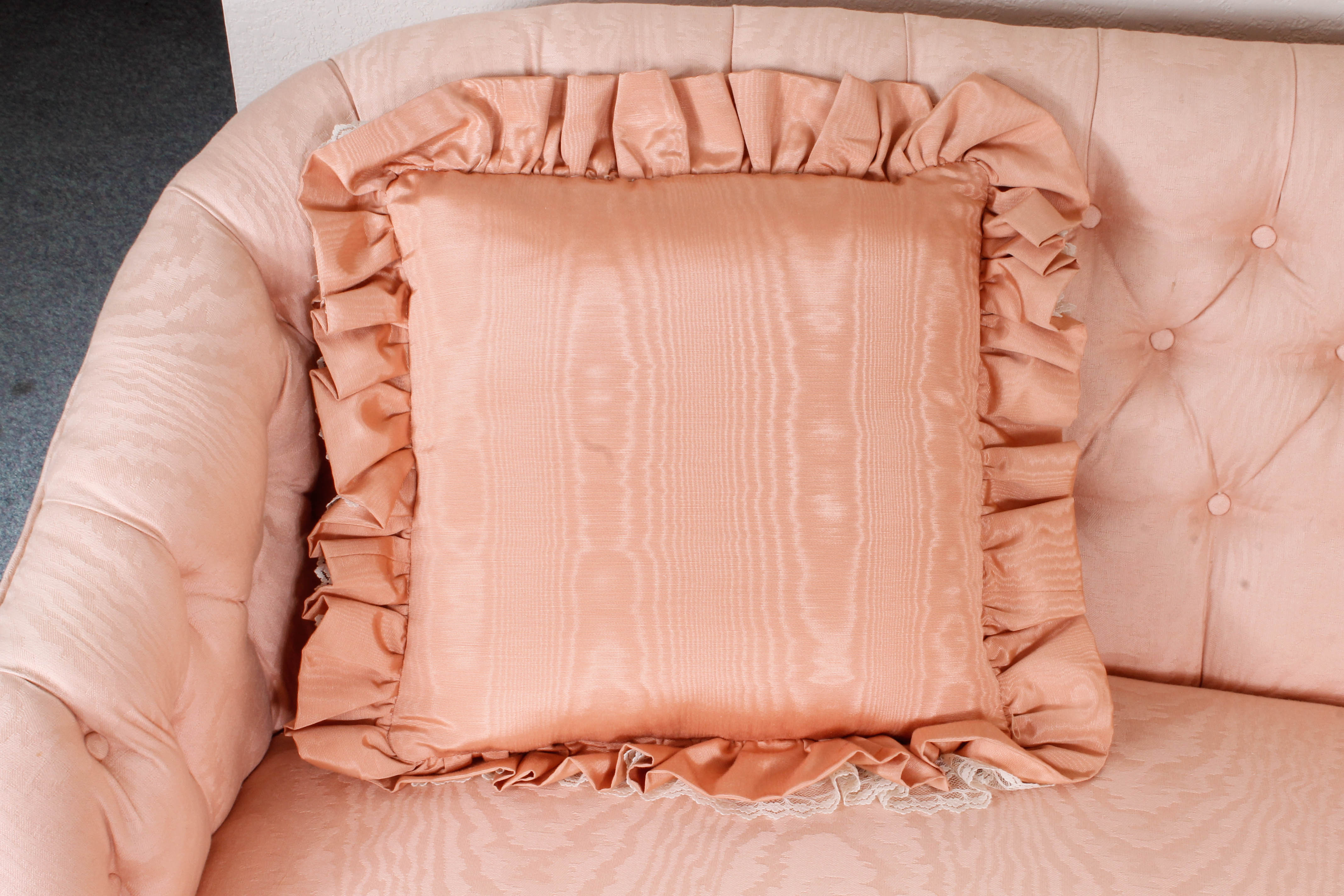Vintage Pink Upholstered Settee
