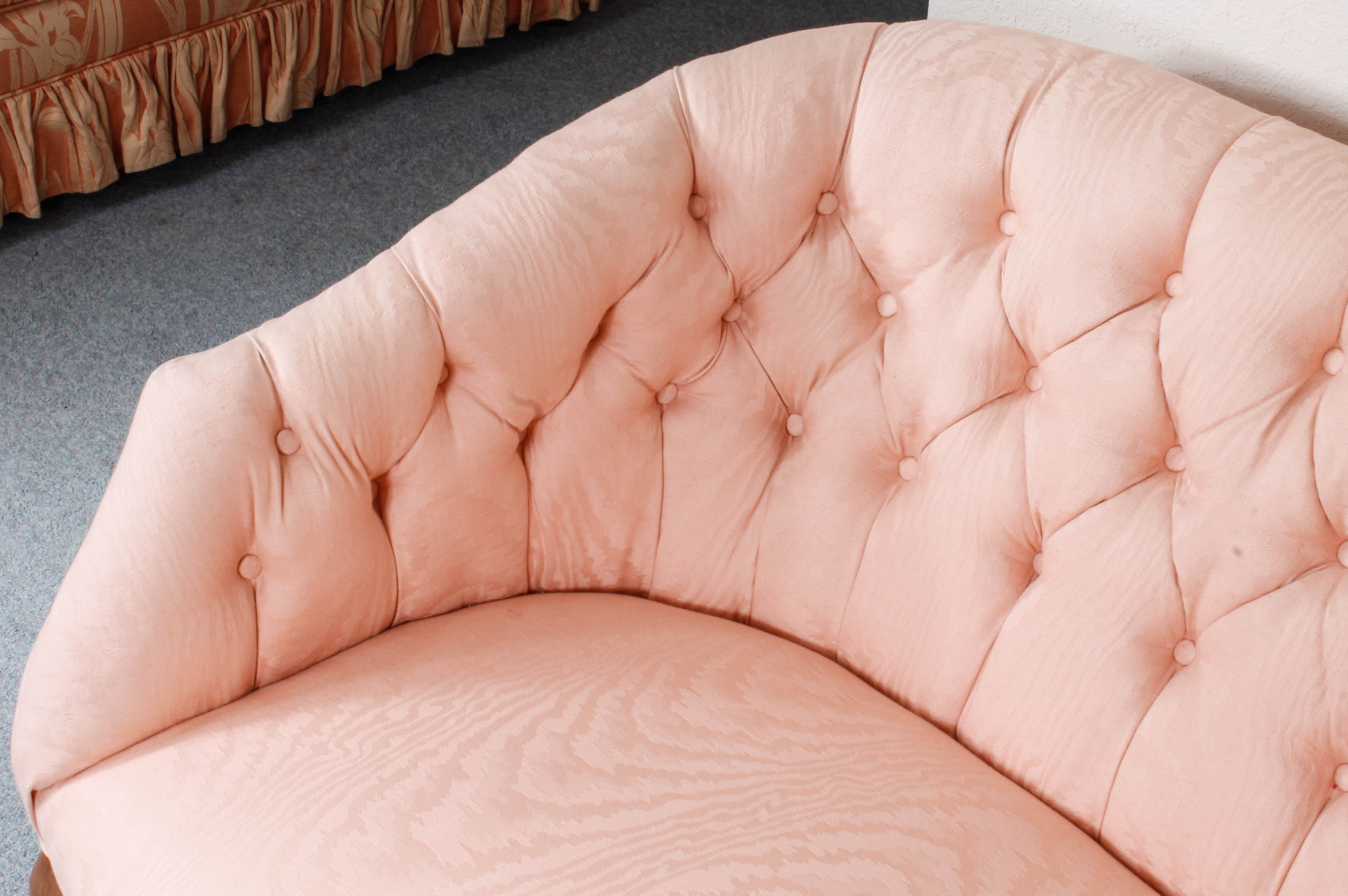 Vintage Pink Upholstered Settee