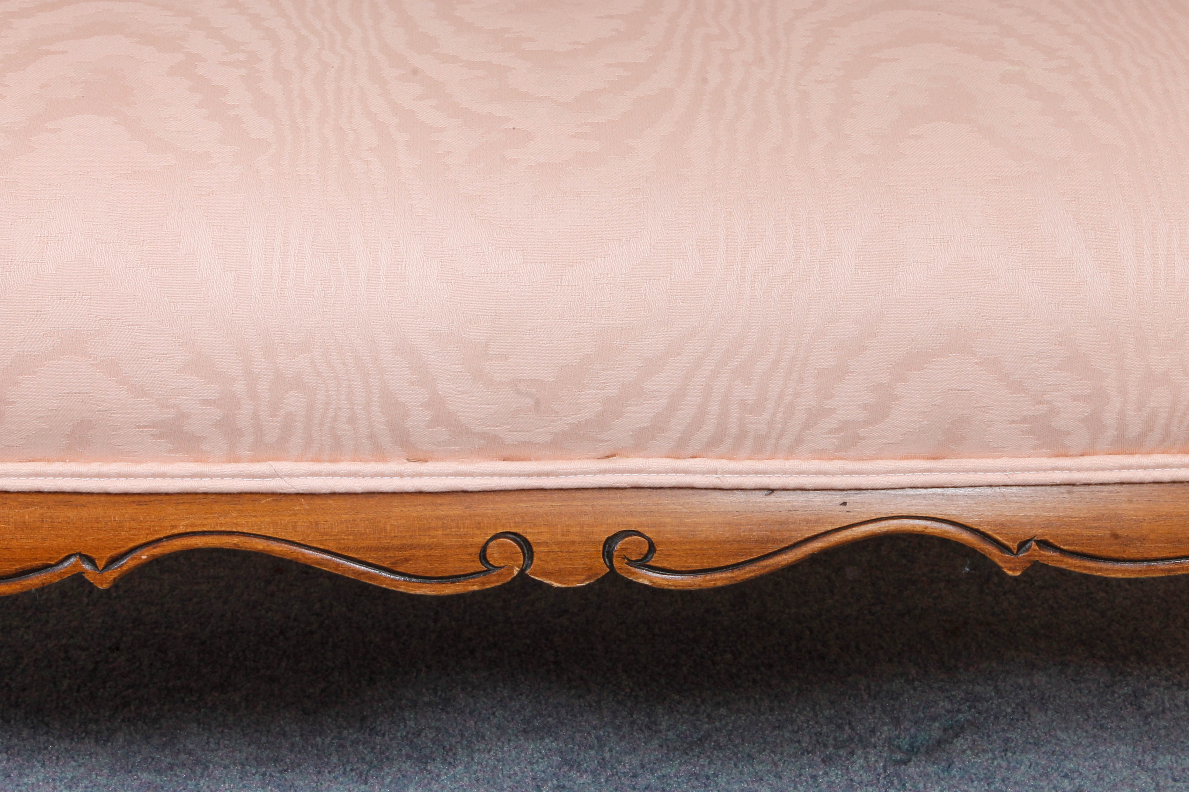 Vintage Pink Upholstered Settee