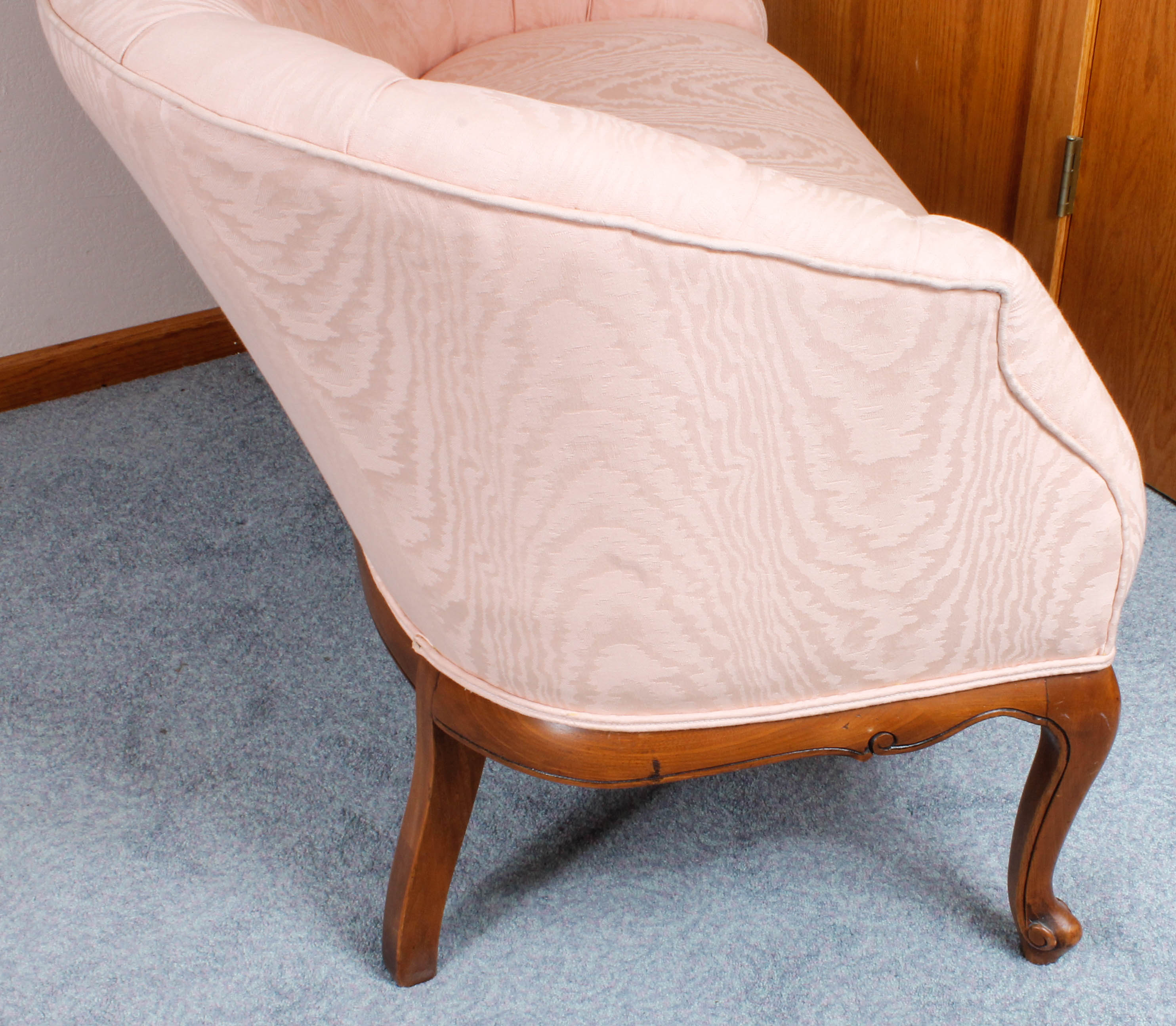 Vintage Pink Upholstered Settee