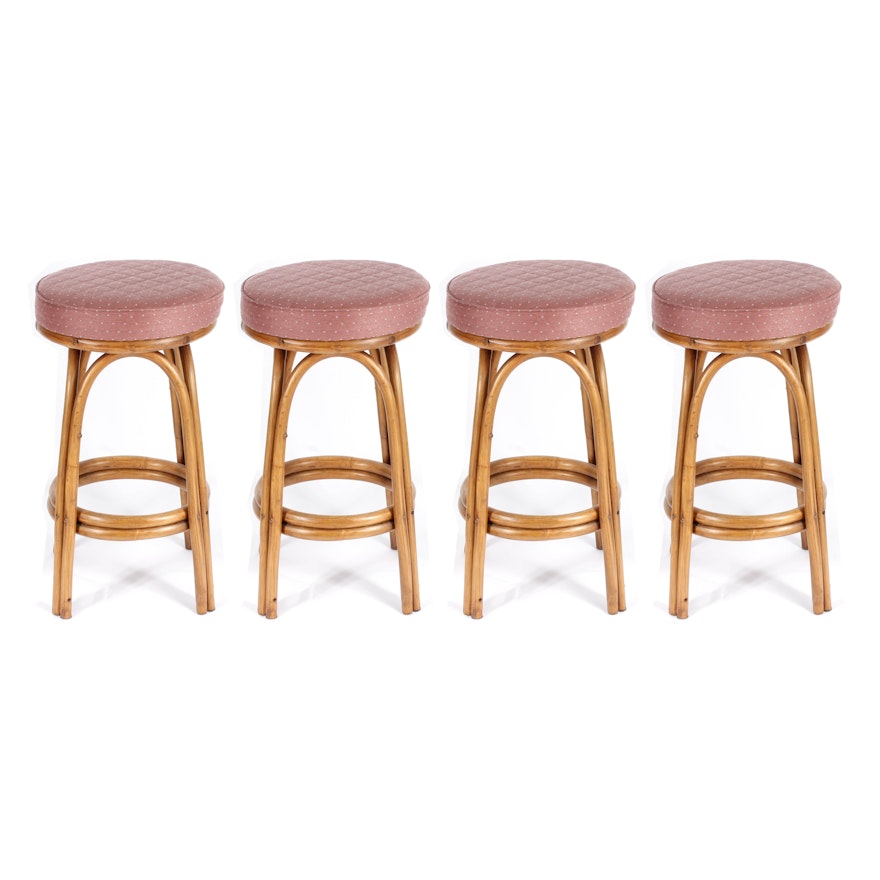 Wooden Swivel Barstools