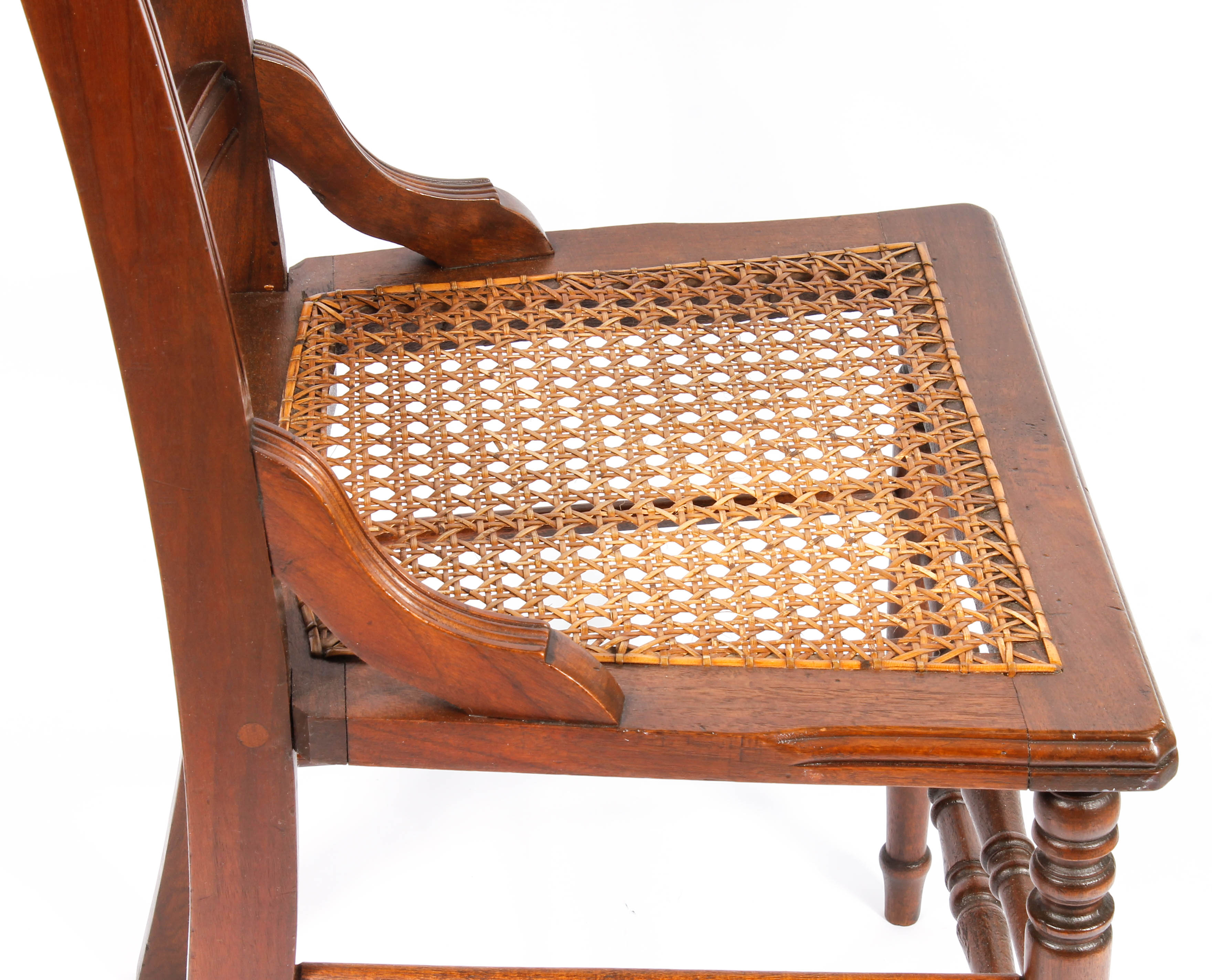Pair of Vintage Caned Chairs and a Caned Table