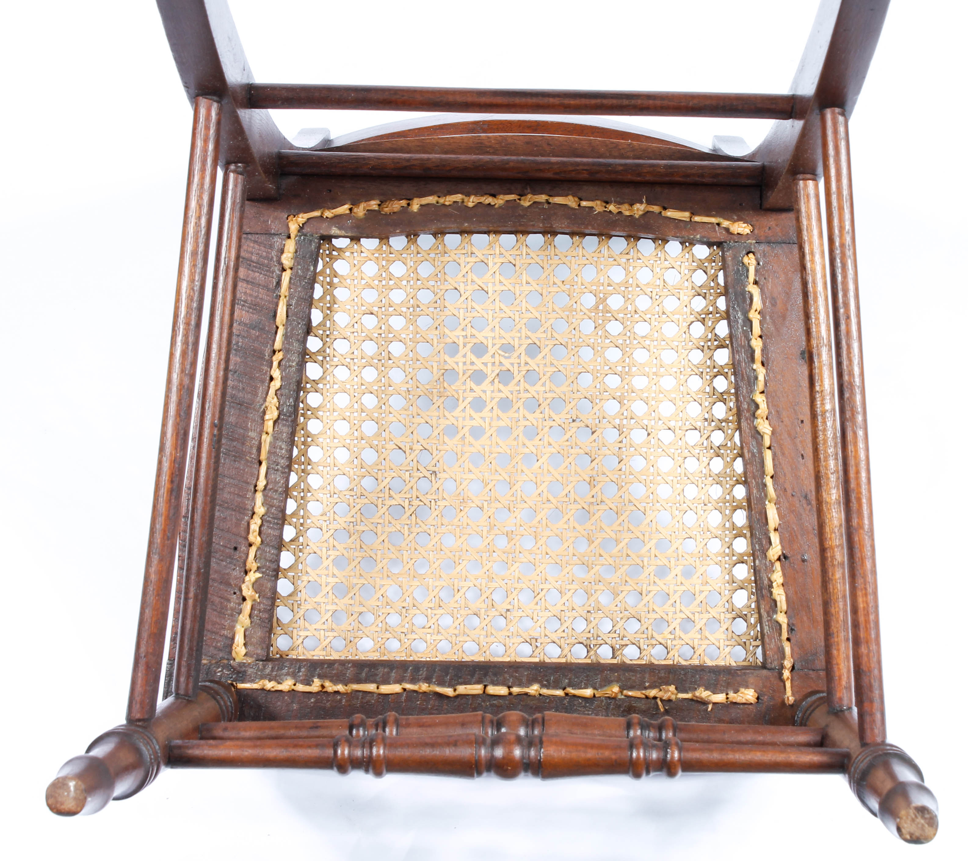 Pair of Vintage Caned Chairs and a Caned Table