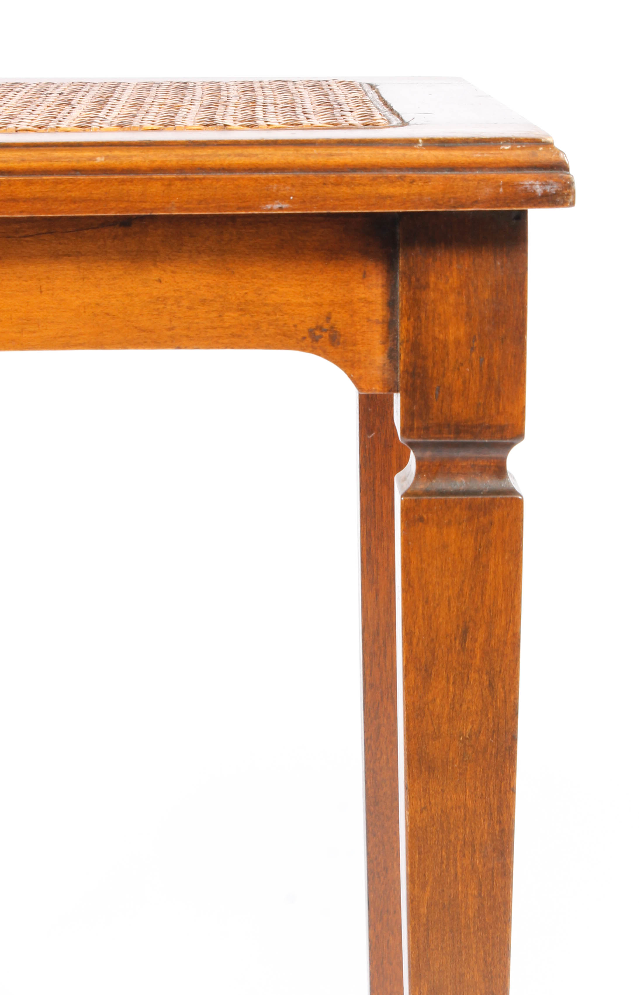 Pair of Vintage Caned Chairs and a Caned Table