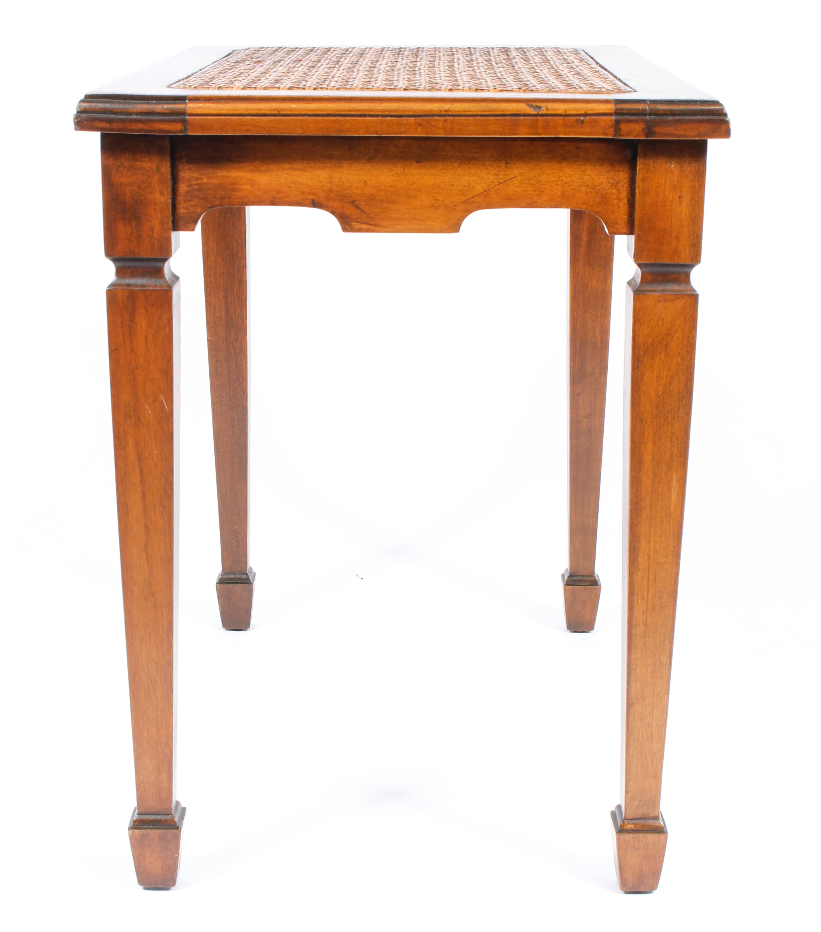 Pair of Vintage Caned Chairs and a Caned Table