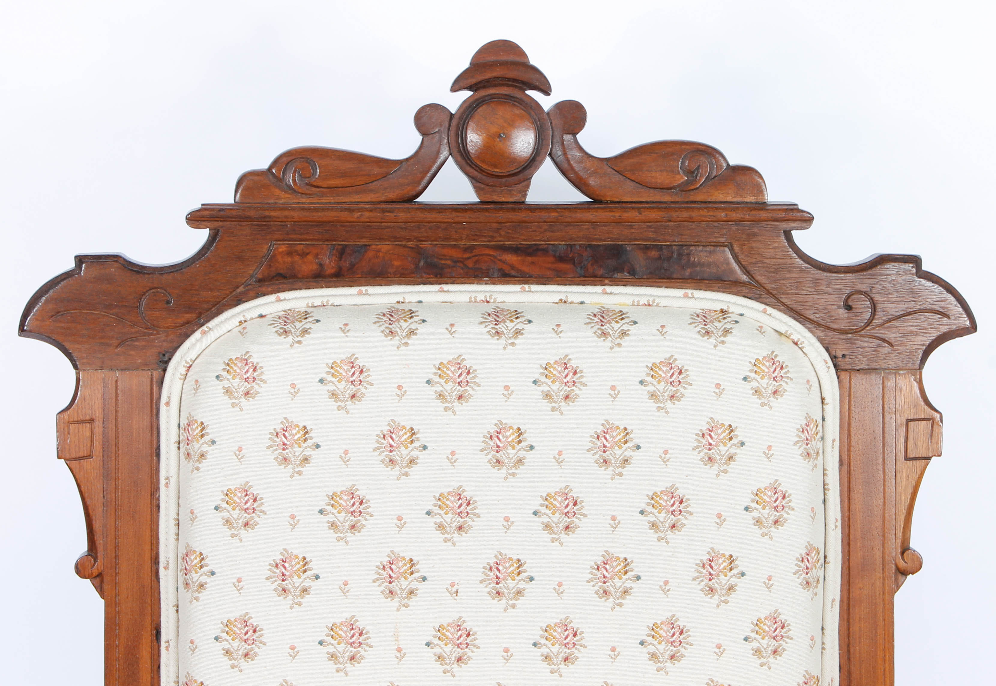 Antique Victorian Upholstered Walnut Chairs