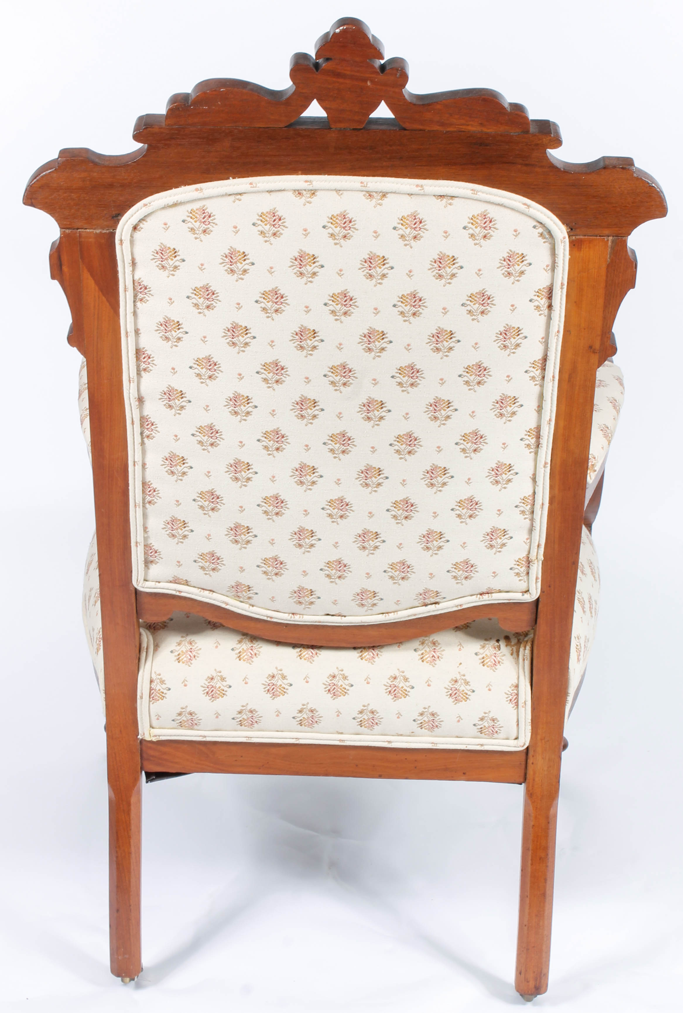Antique Victorian Upholstered Walnut Chairs