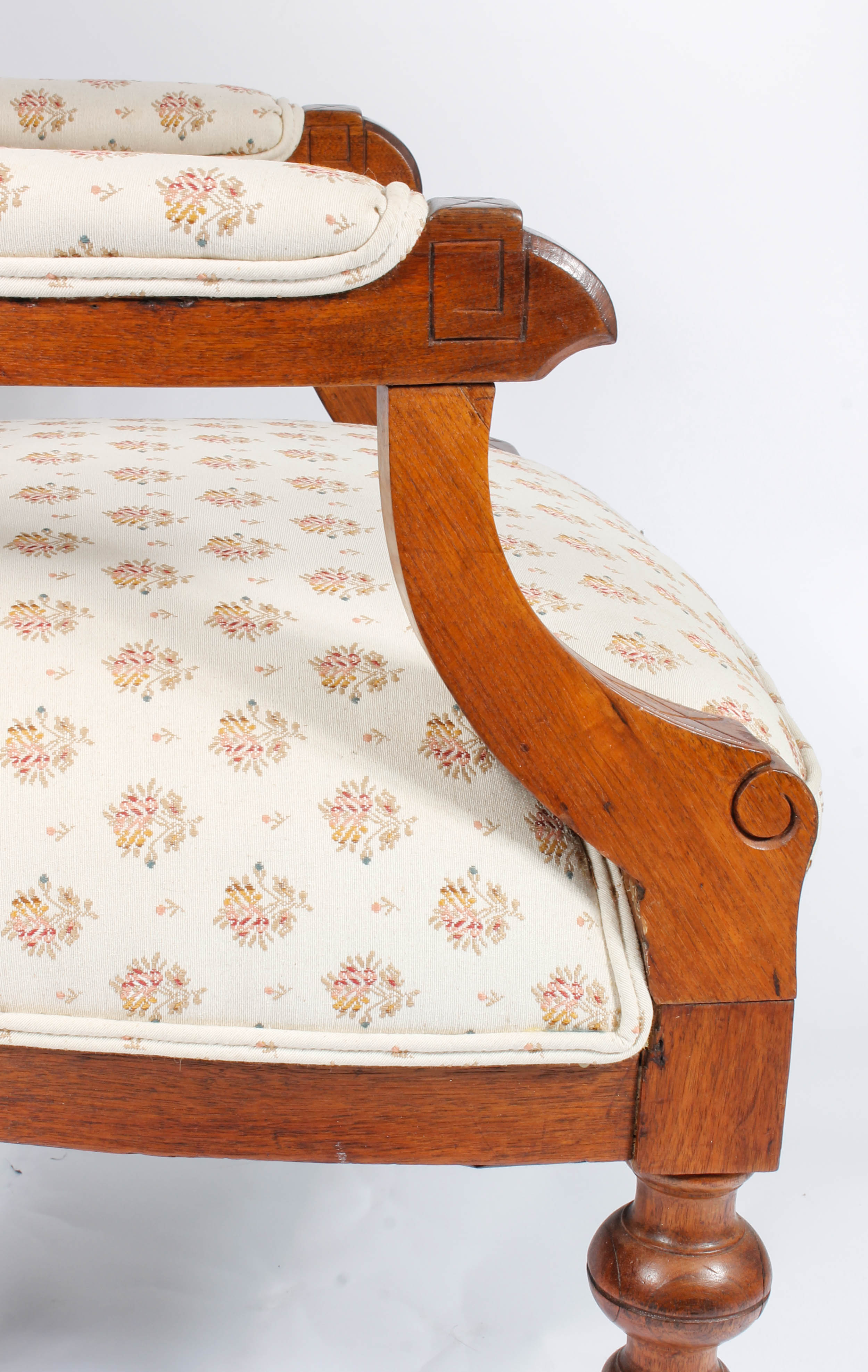 Antique Victorian Upholstered Walnut Chairs