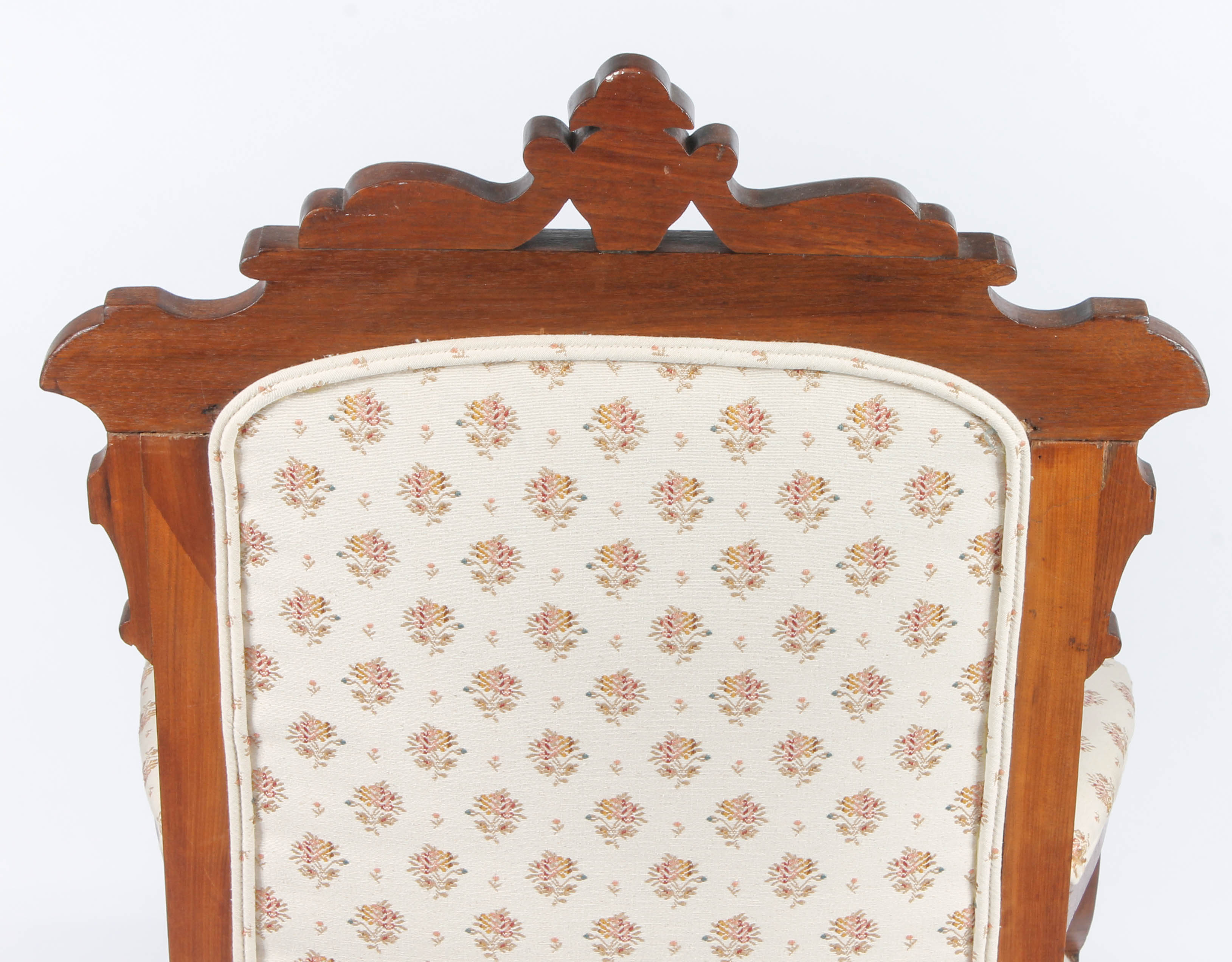 Antique Victorian Upholstered Walnut Chairs