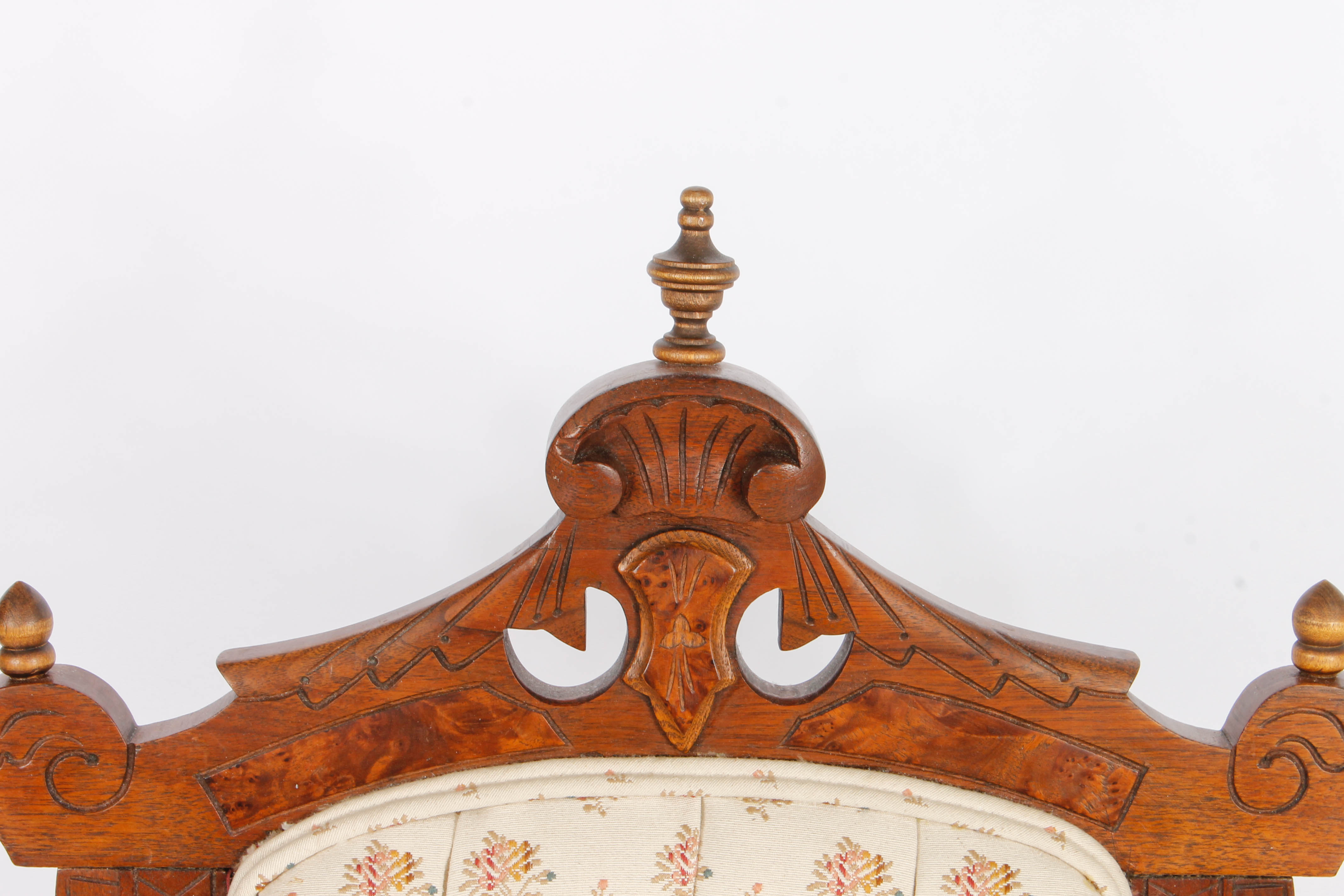 Antique Victorian Upholstered Walnut Chairs