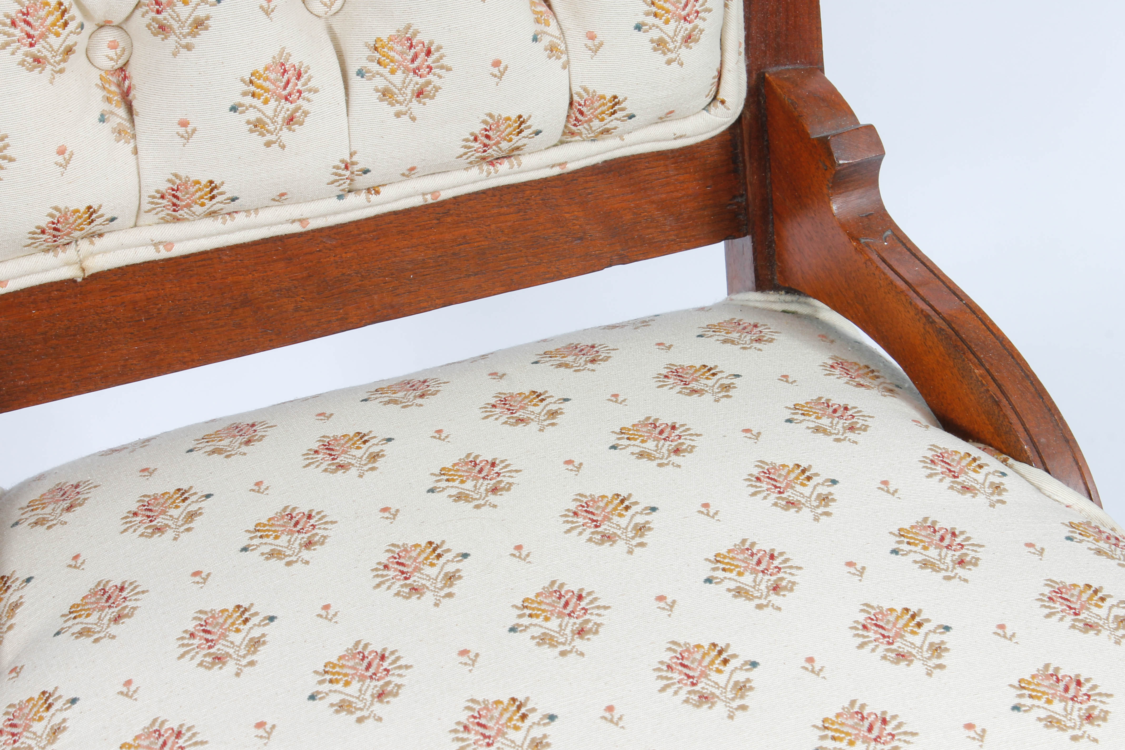 Antique Victorian Upholstered Walnut Chairs