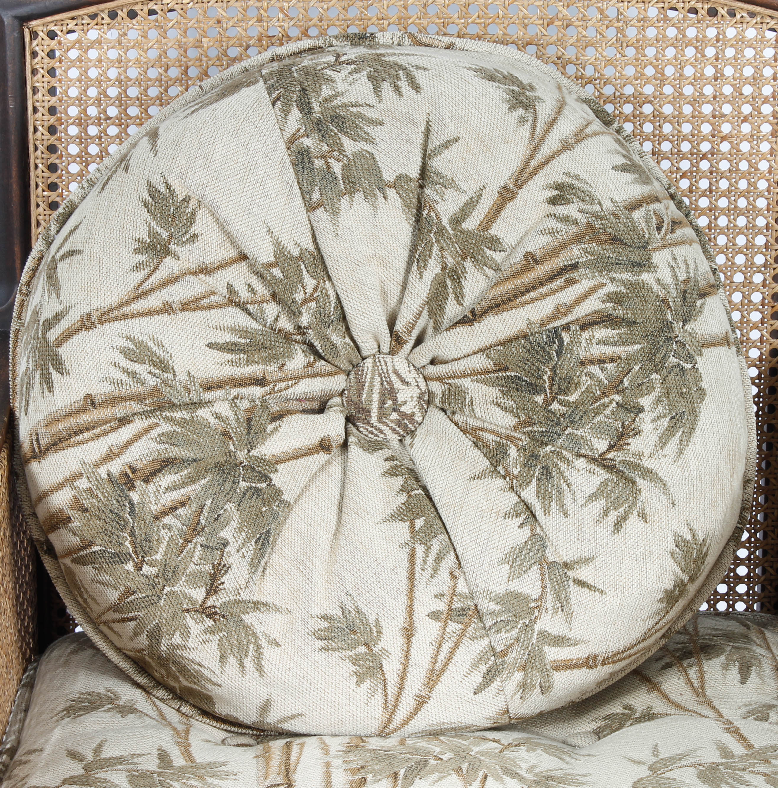 Vintage Plantation-Style Caned Armchair