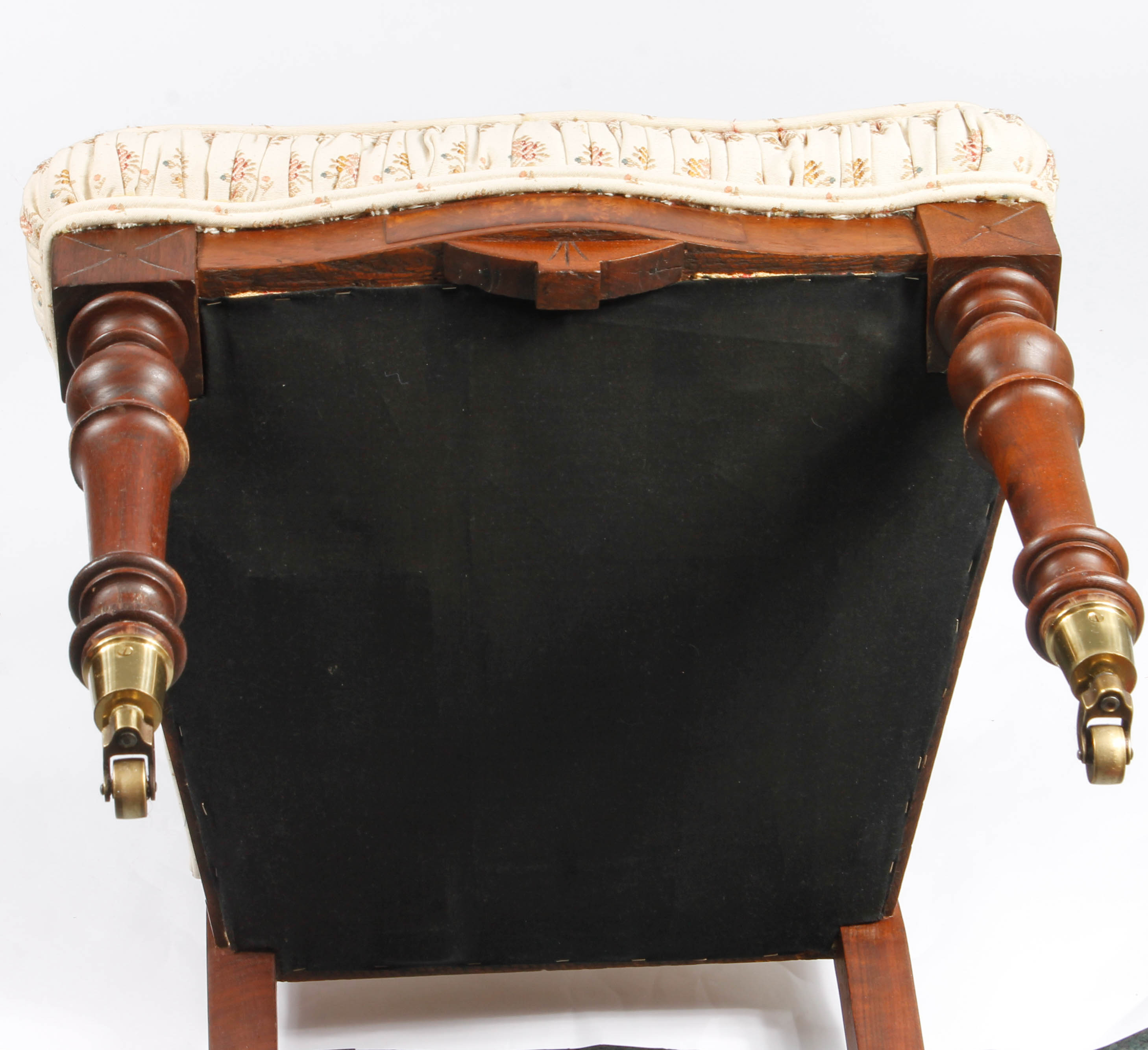 Antique Victorian Upholstered Walnut Chairs