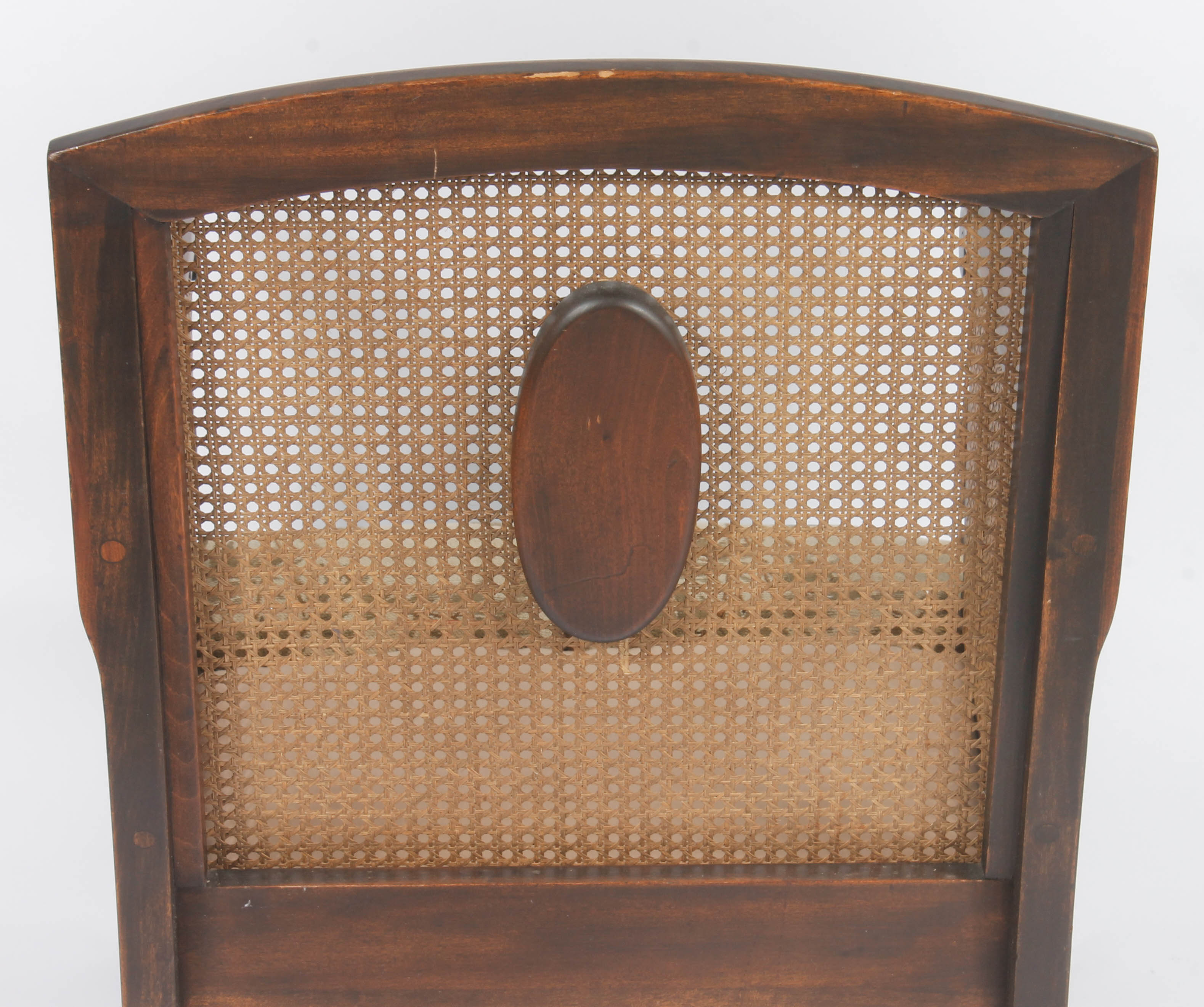 Vintage Plantation-Style Caned Armchair