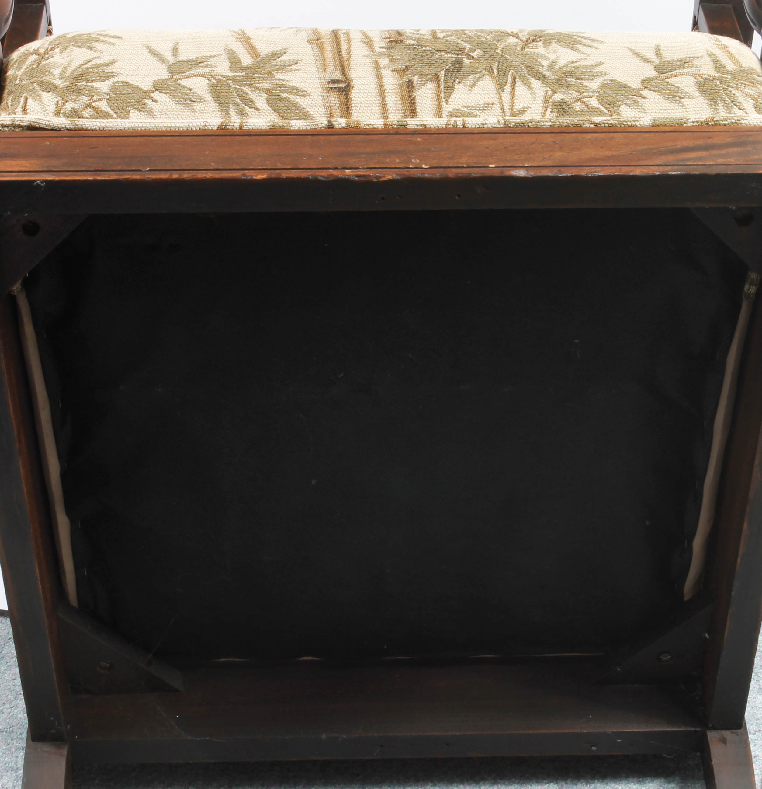 Vintage Plantation-Style Caned Armchair