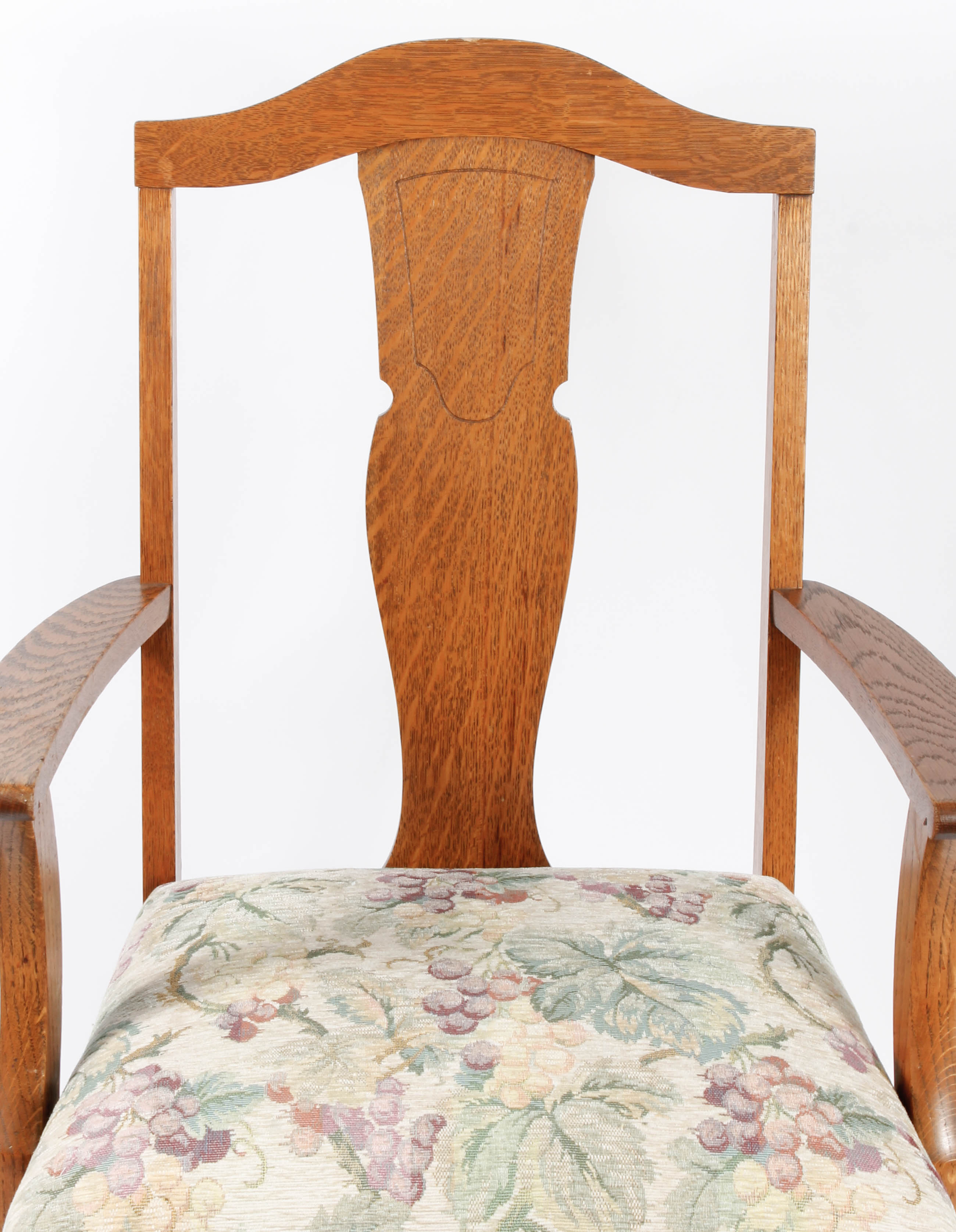 Vintage Oak Pedestal Table with Chairs