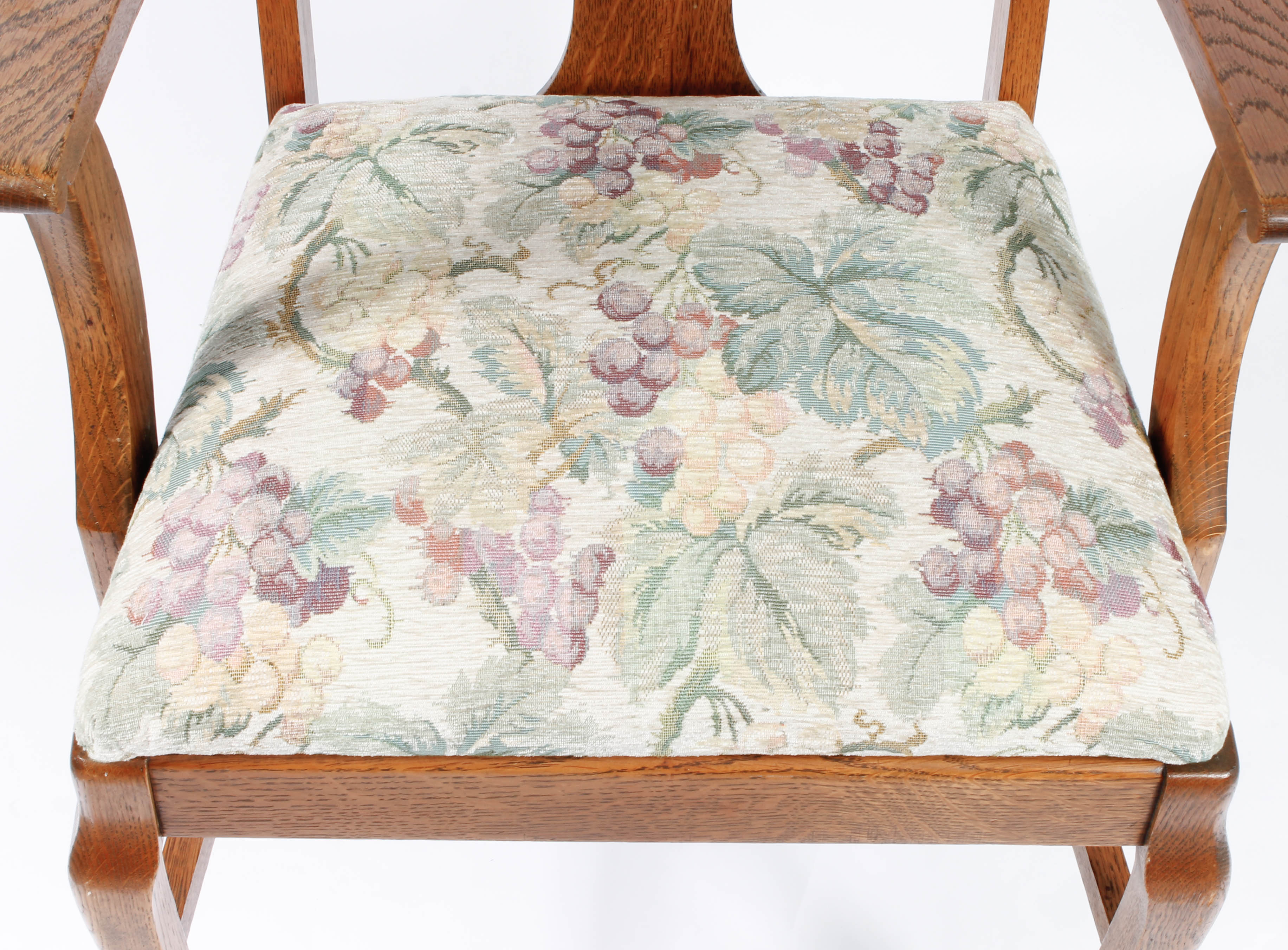 Vintage Oak Pedestal Table with Chairs