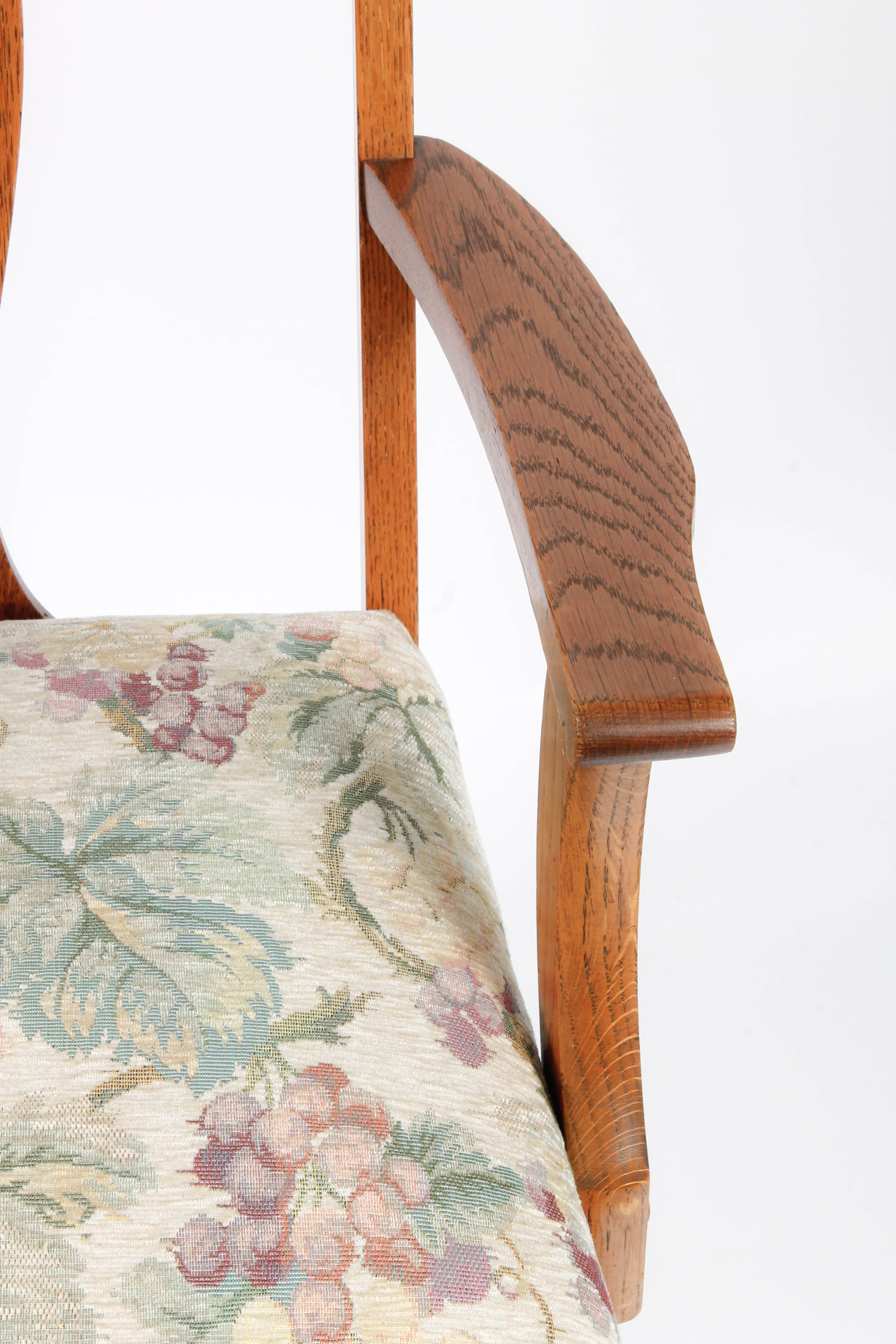 Vintage Oak Pedestal Table with Chairs