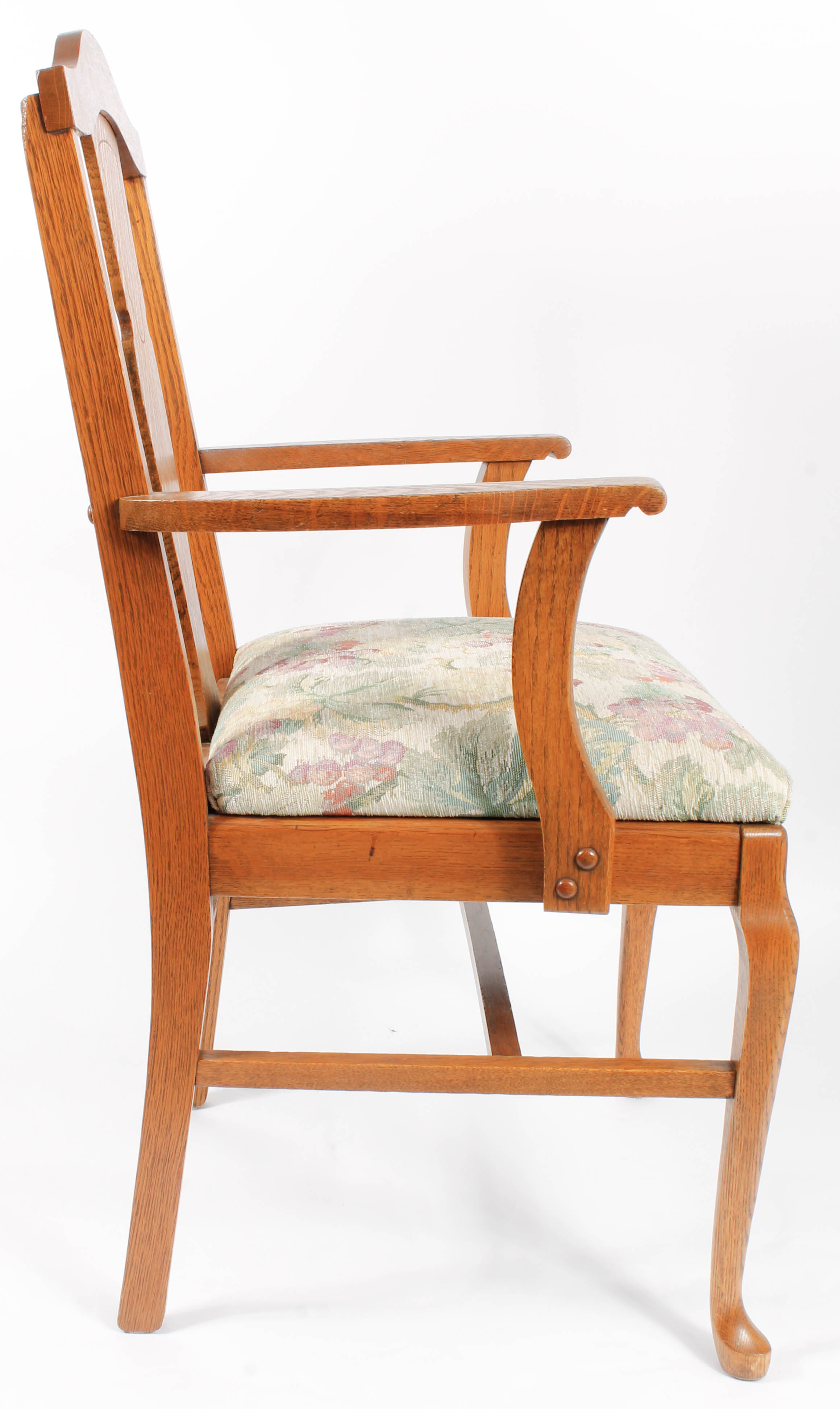 Vintage Oak Pedestal Table with Chairs