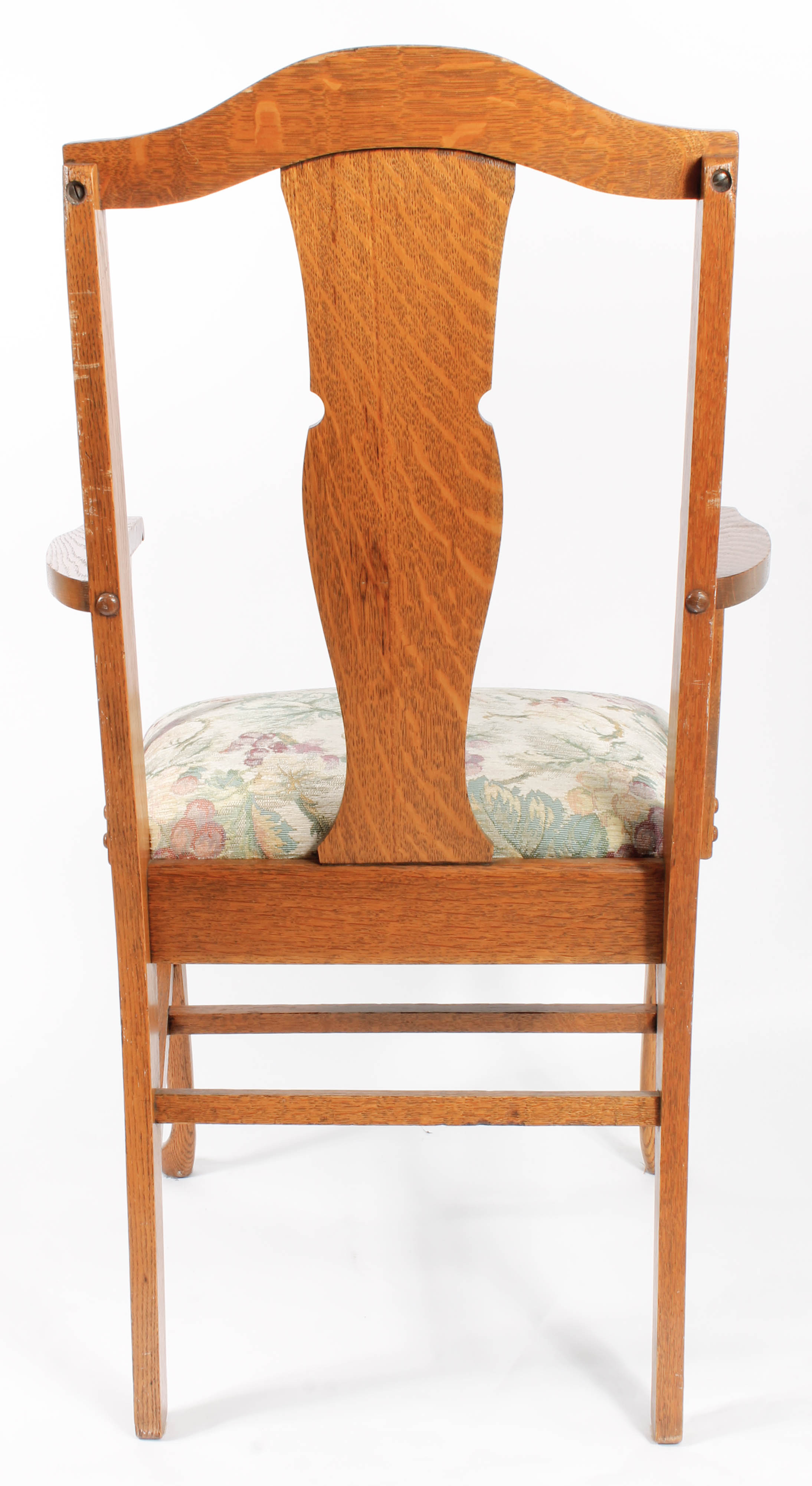 Vintage Oak Pedestal Table with Chairs