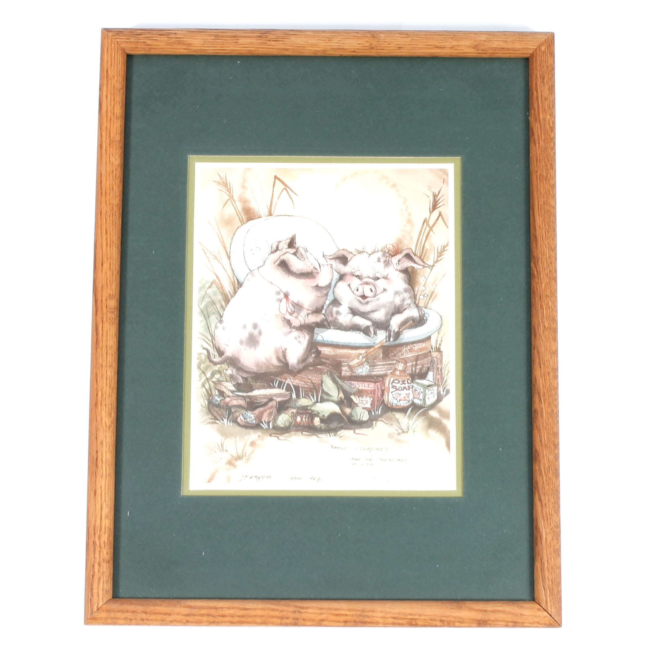 Jody Bergsma 1981 Limited Edition Offset Lithograph "Simple Pleasures"