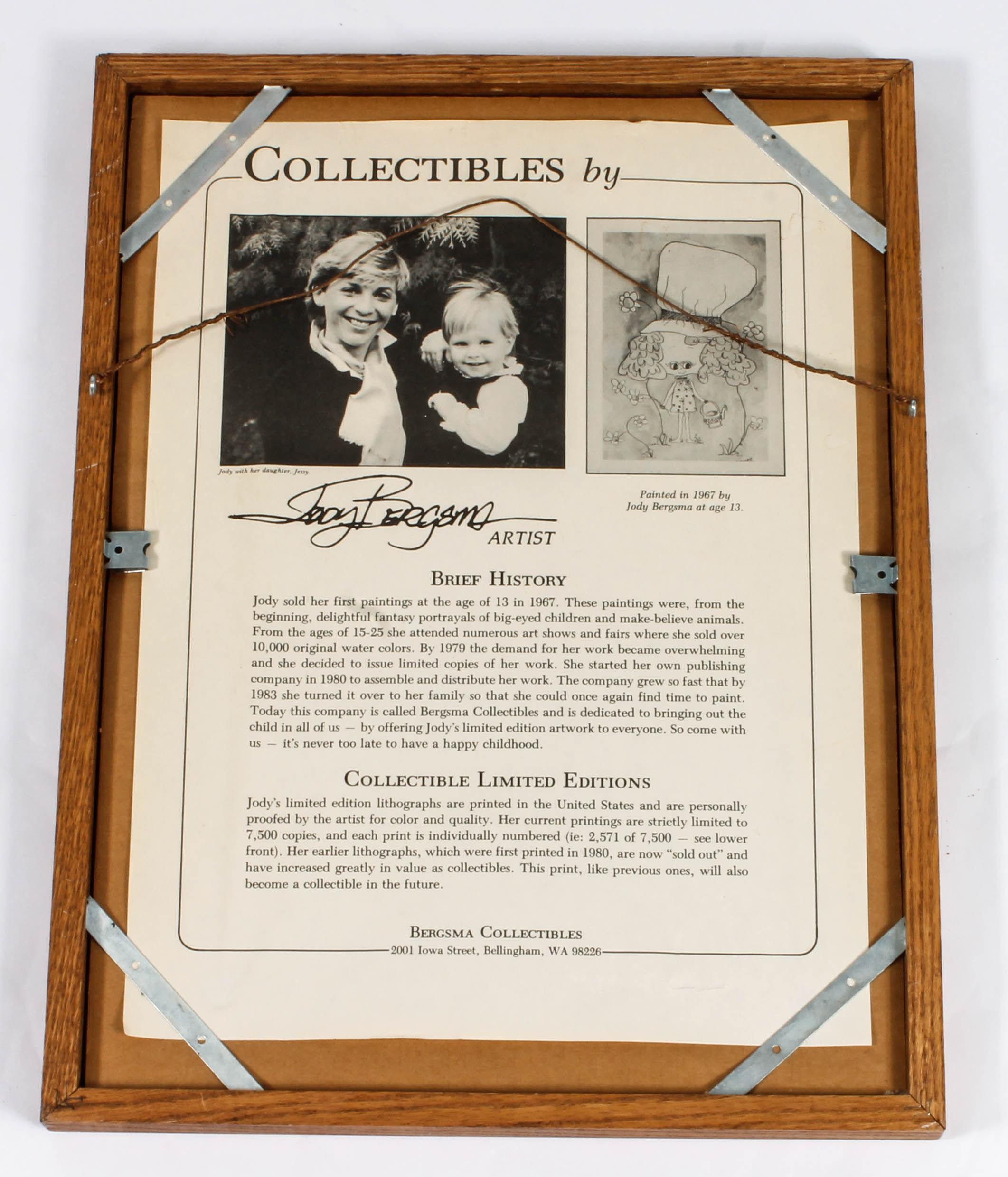 Jody Bergsma 1981 Limited Edition Offset Lithograph "Simple Pleasures"