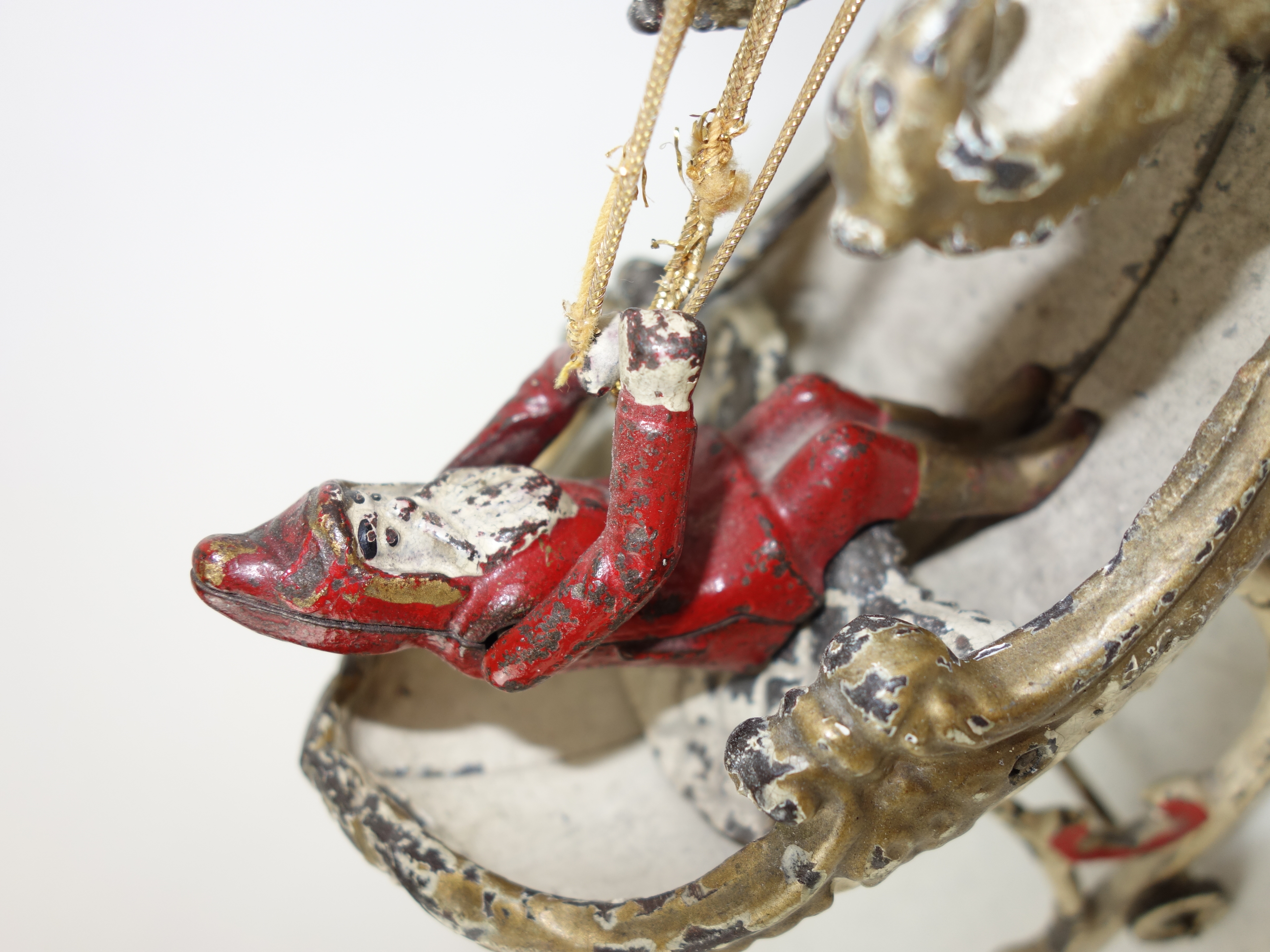 Antique Hubley Cast Iron Santa Claus, Sleigh and Reindeer