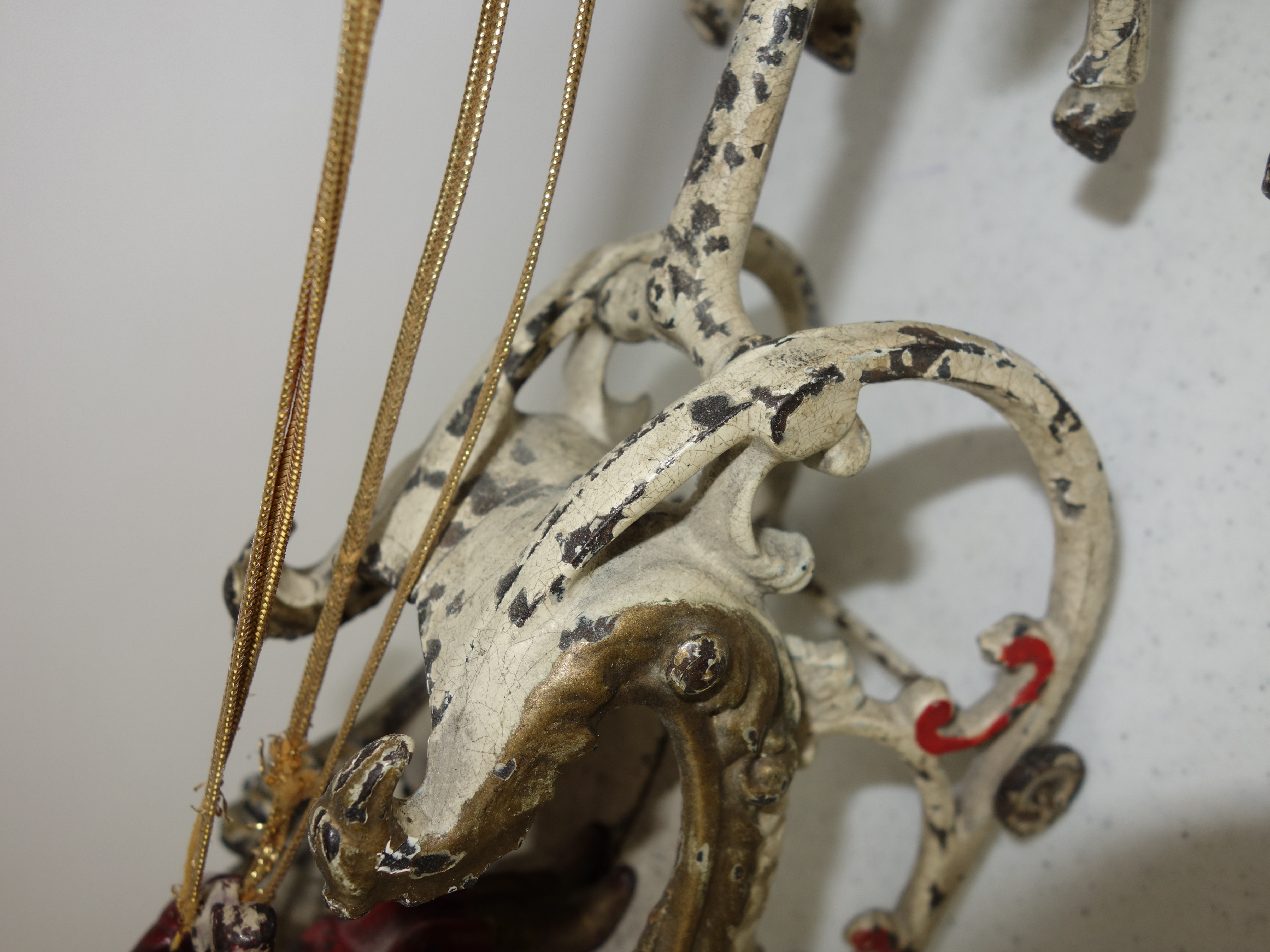 Antique Hubley Cast Iron Santa Claus, Sleigh and Reindeer