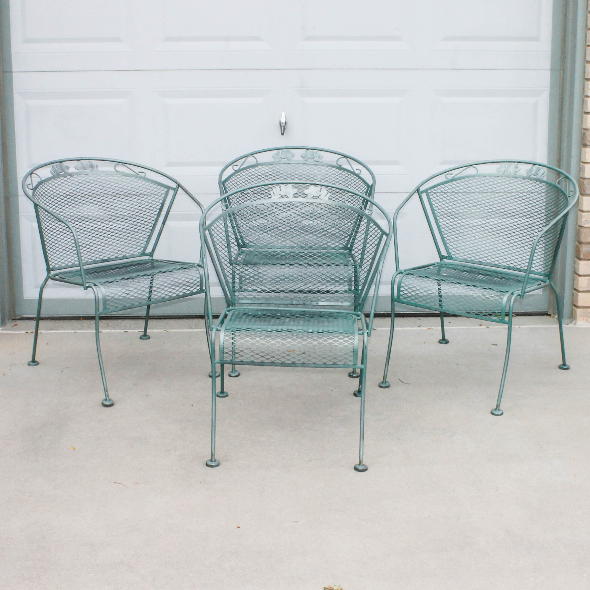 Set of Expanded Metal Patio Chairs