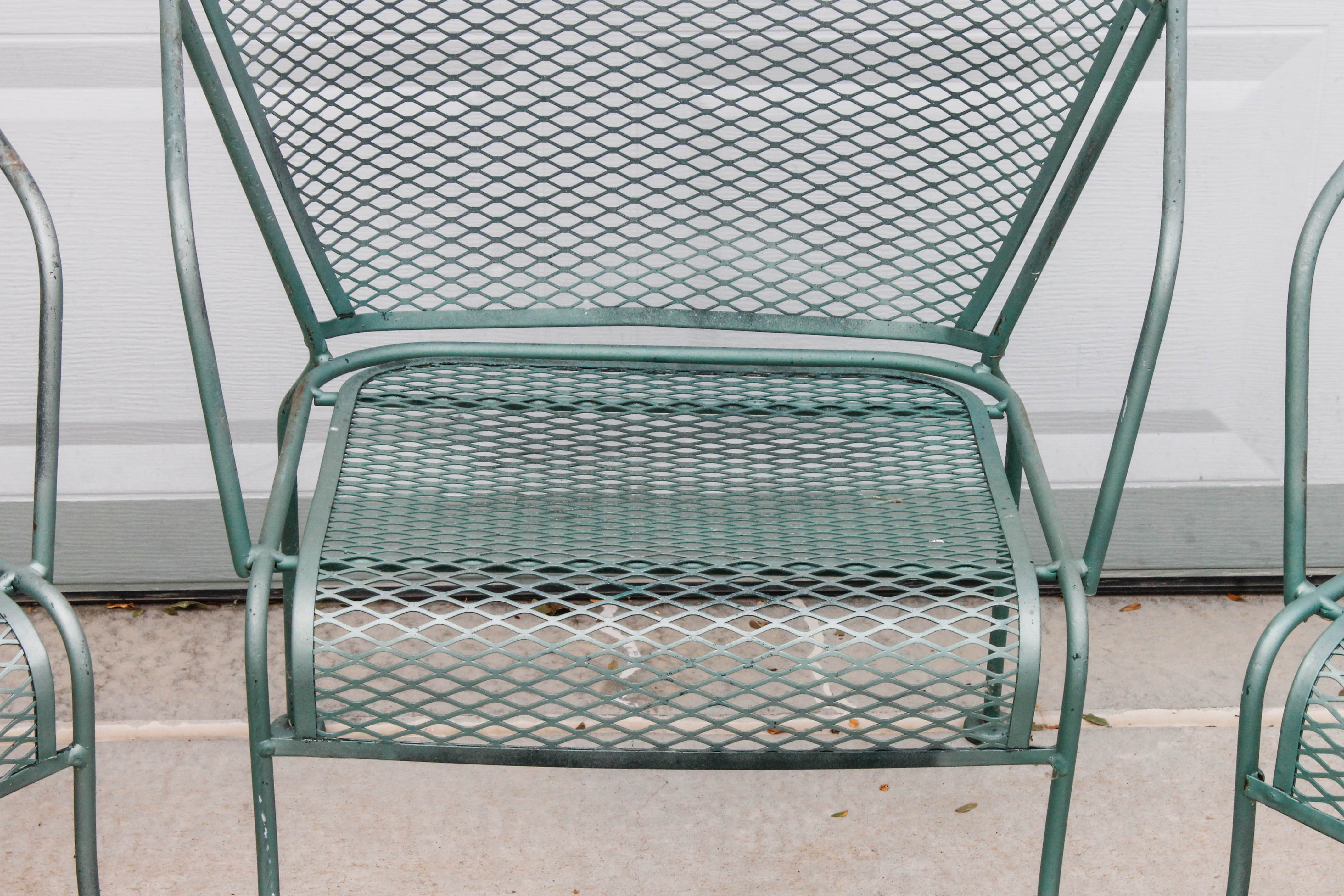 Set of Expanded Metal Patio Chairs
