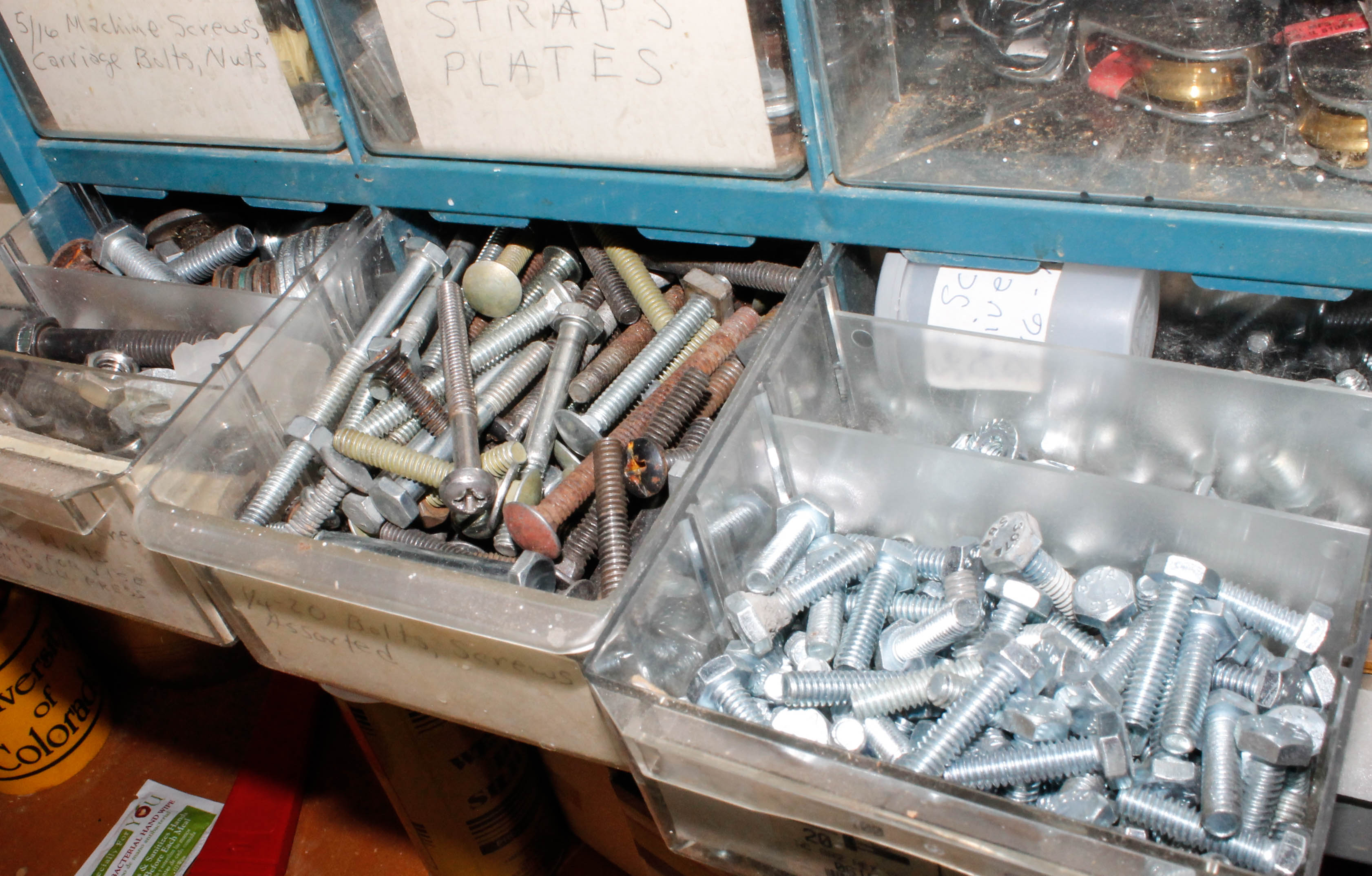 Fasteners and Small Hardware in Containers