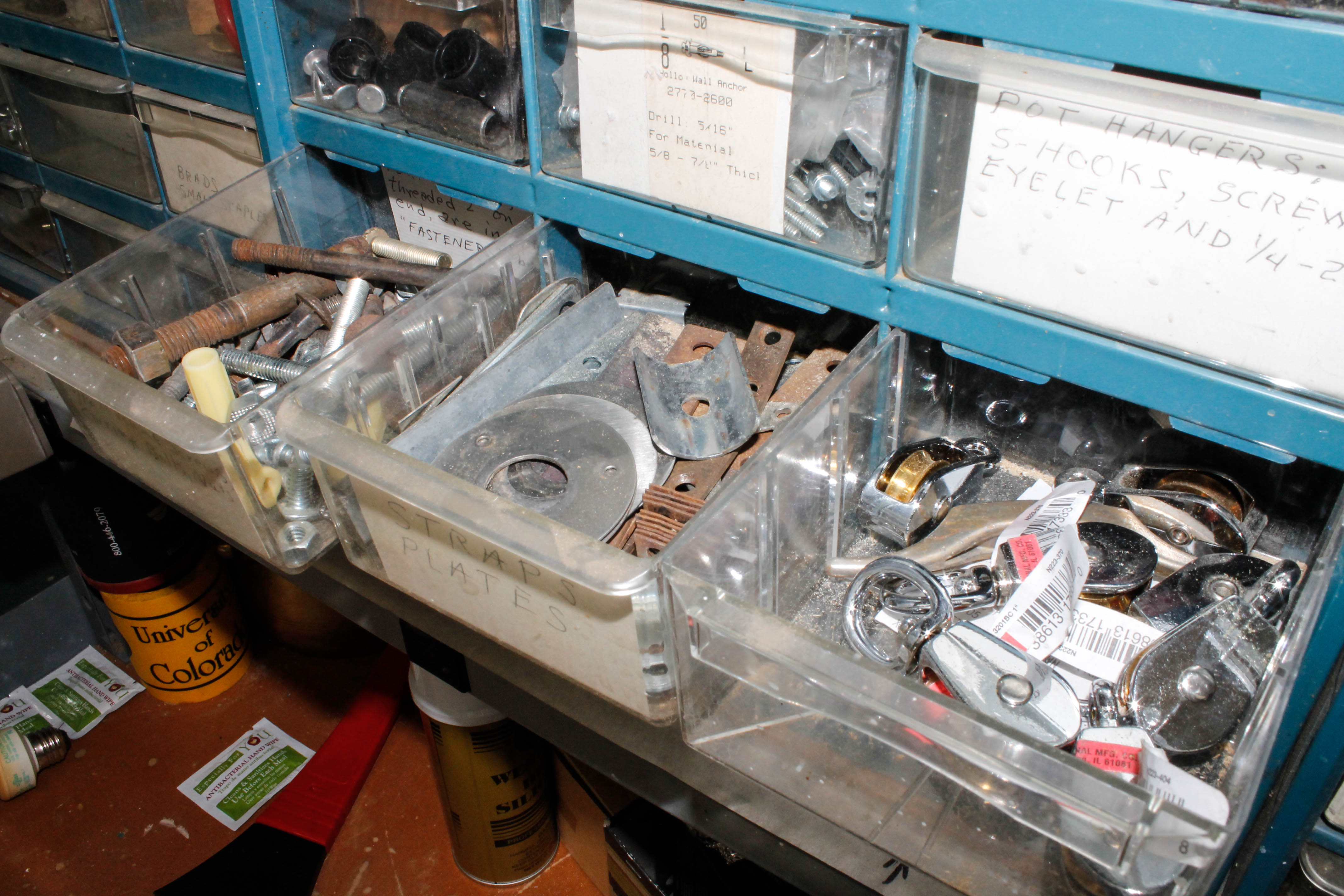Fasteners and Small Hardware in Containers