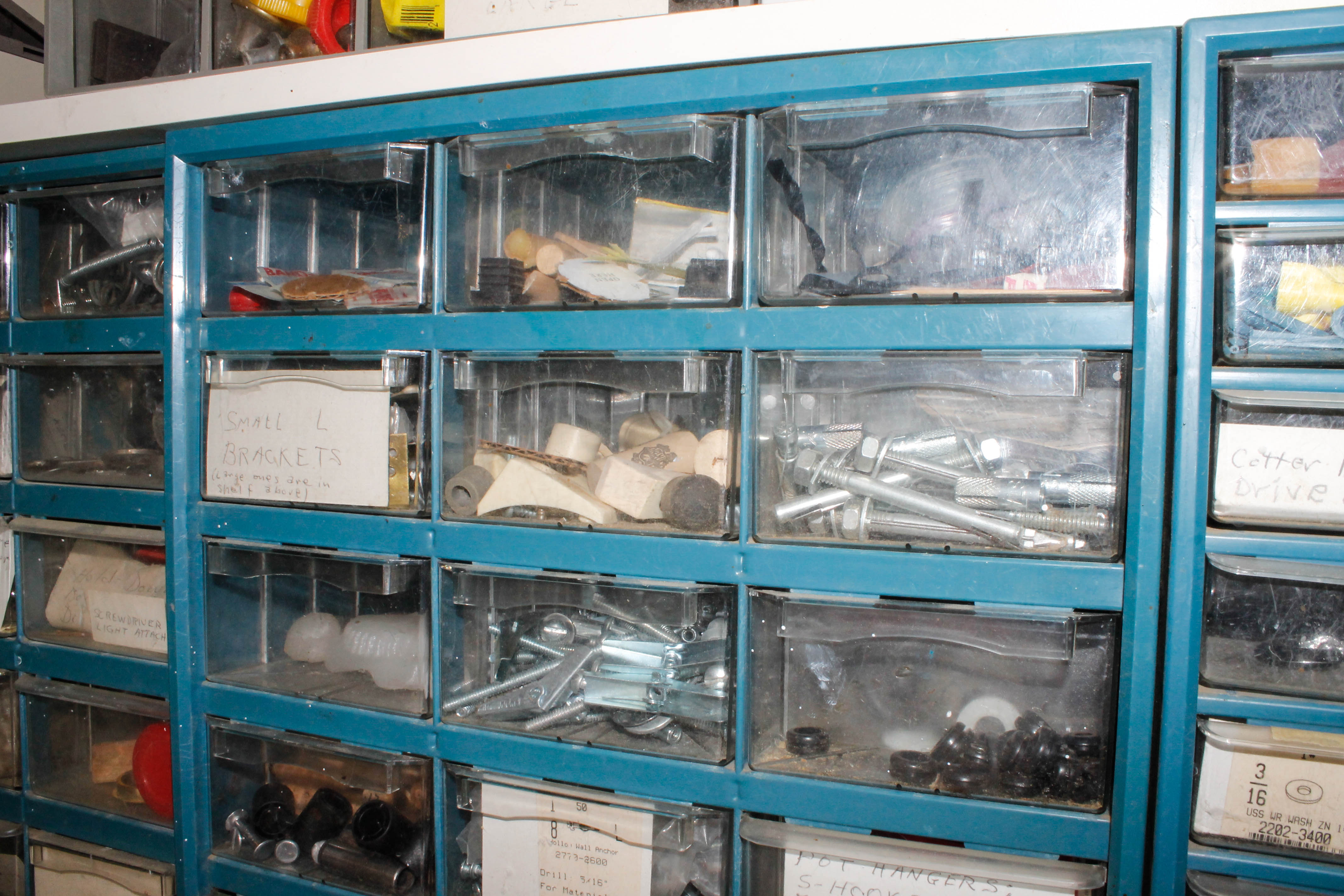 Fasteners and Small Hardware in Containers