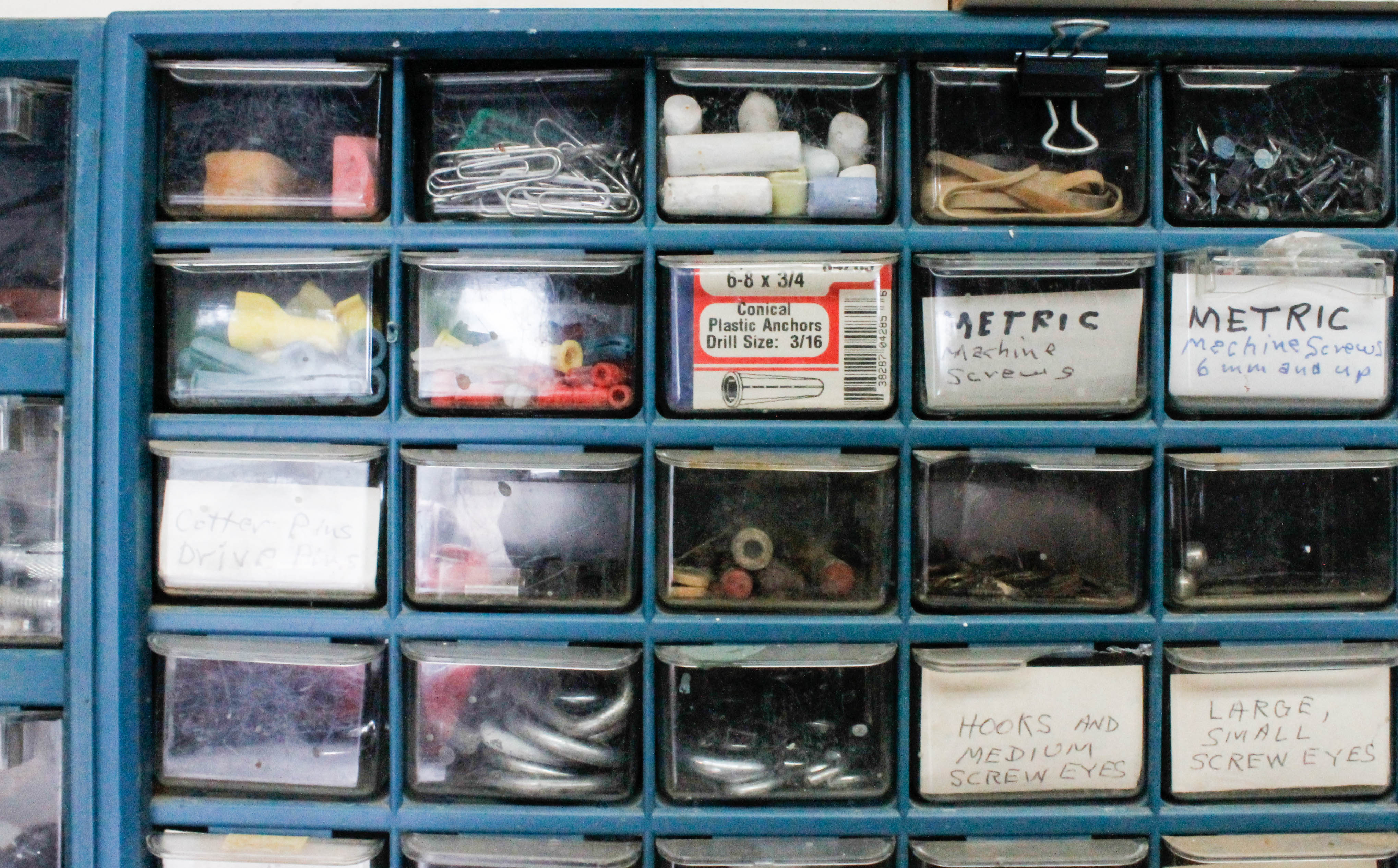 Fasteners and Small Hardware in Containers