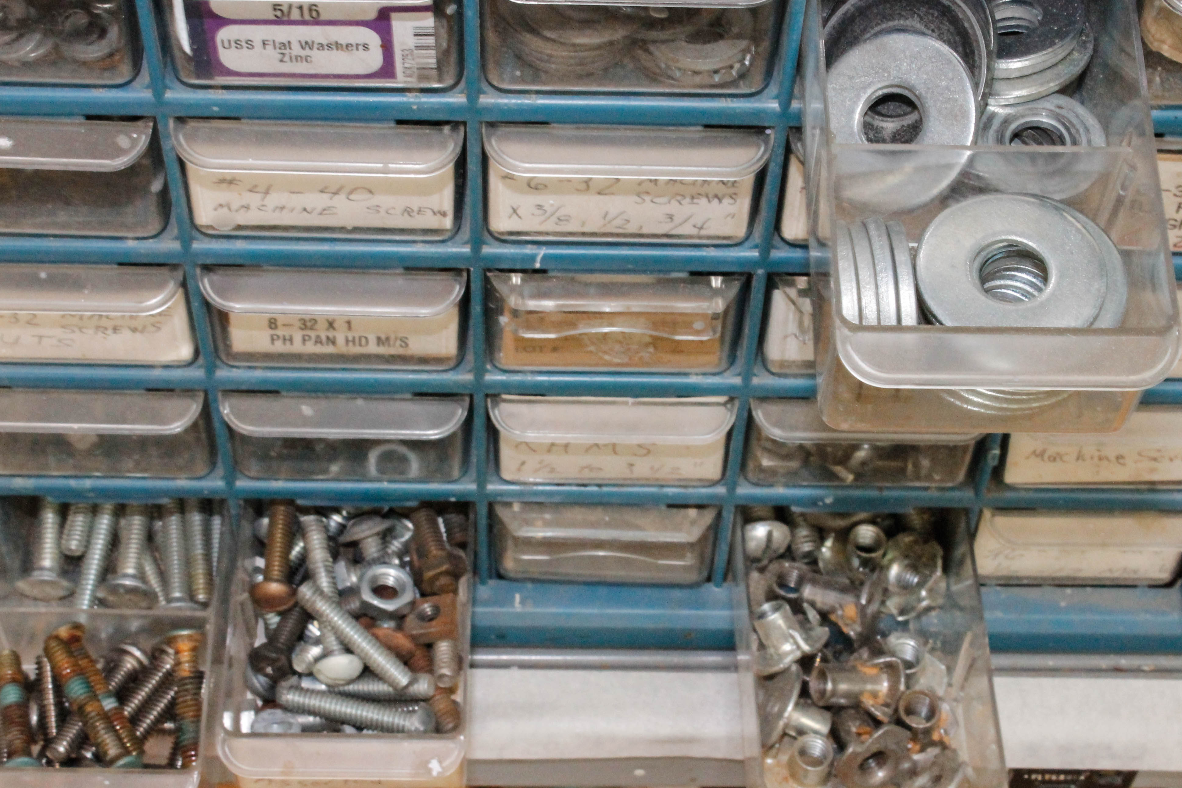 Fasteners and Small Hardware in Containers
