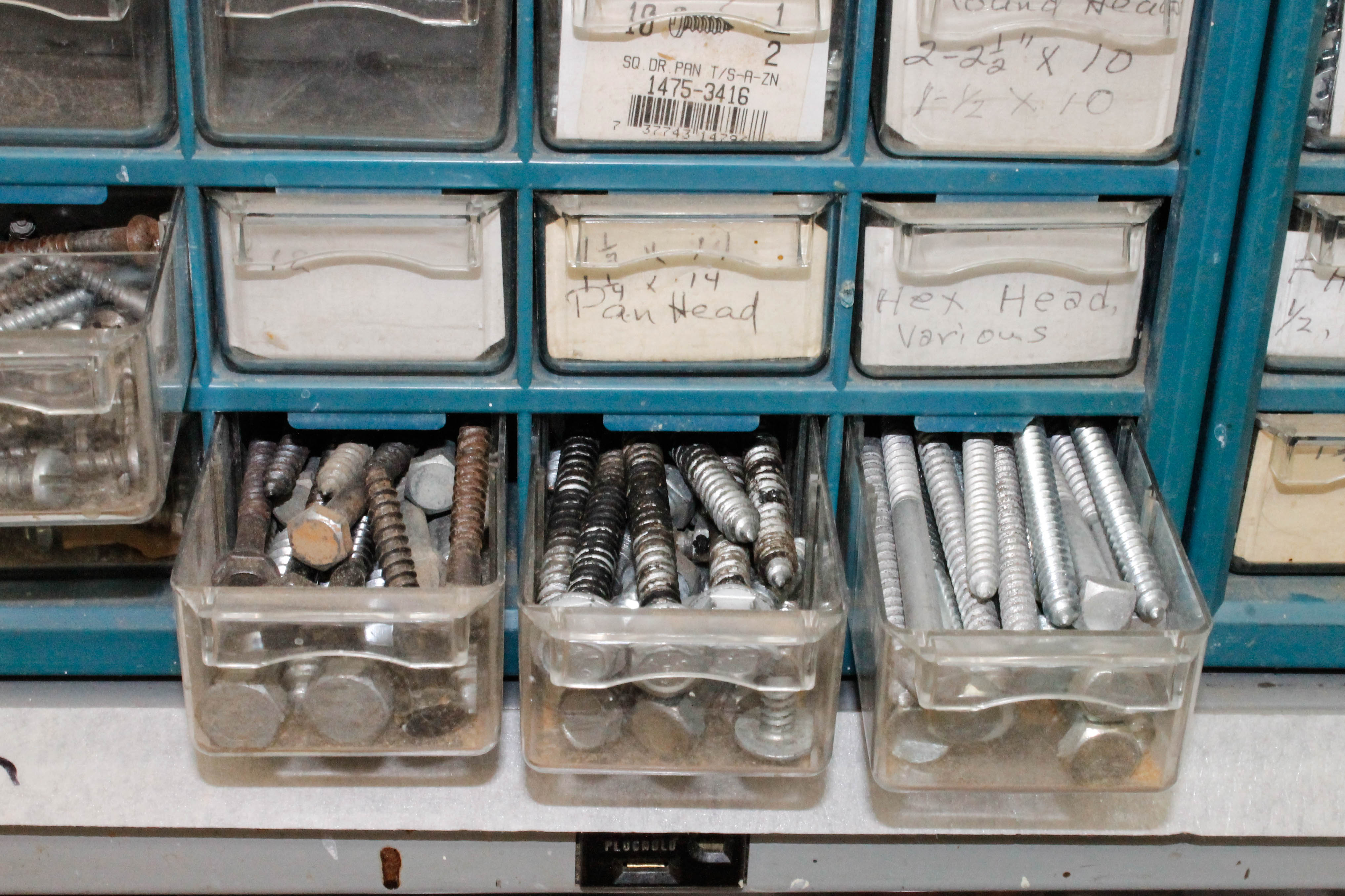 Fasteners and Small Hardware in Containers