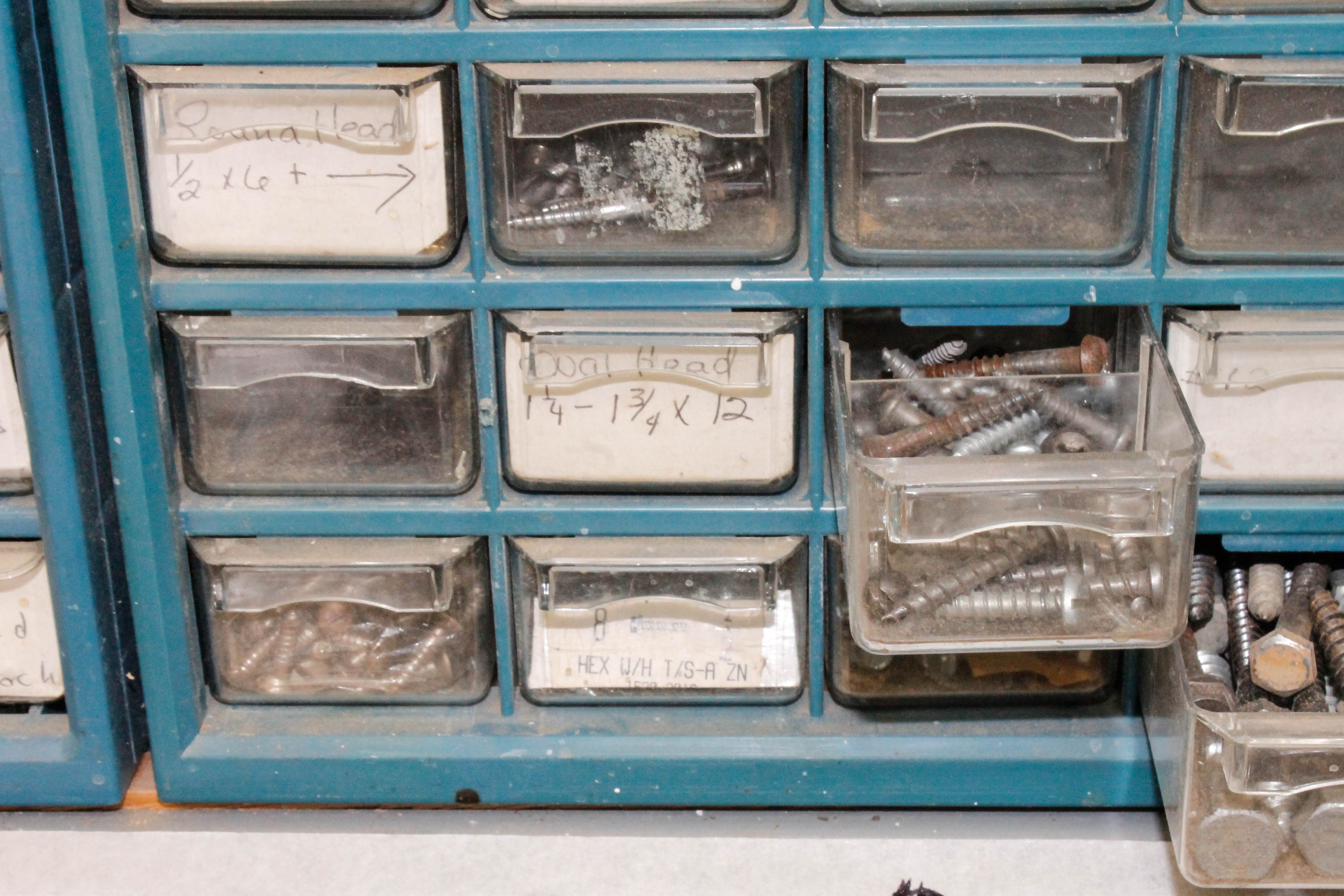 Fasteners and Small Hardware in Containers