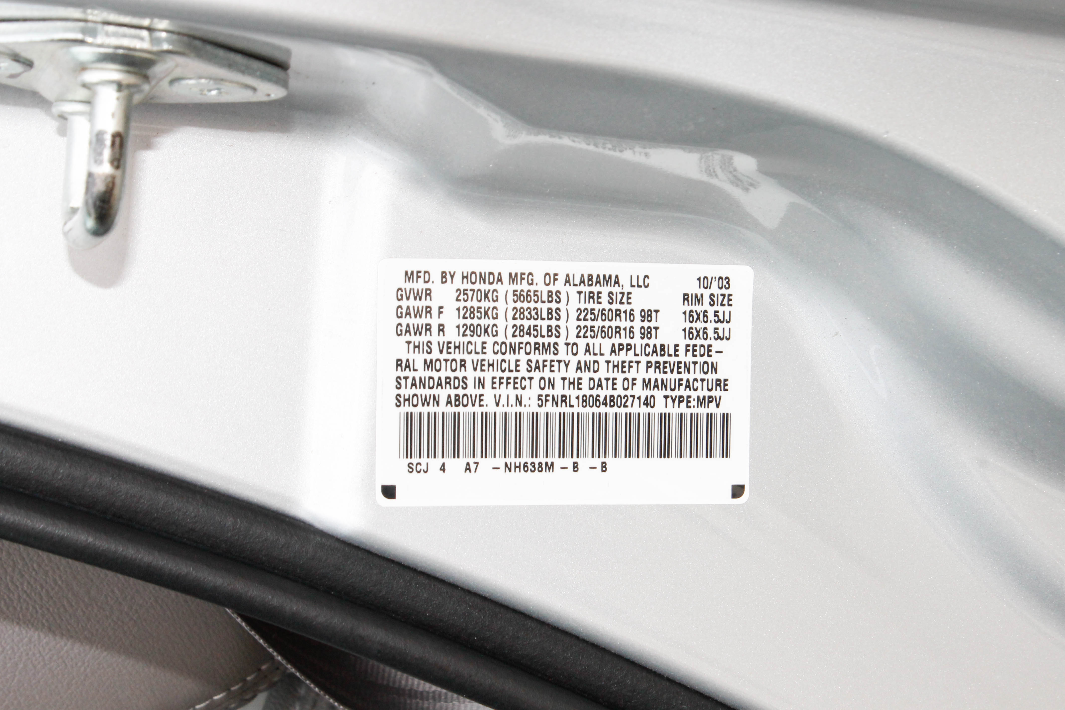 2004 Honda Odyssey Minivan