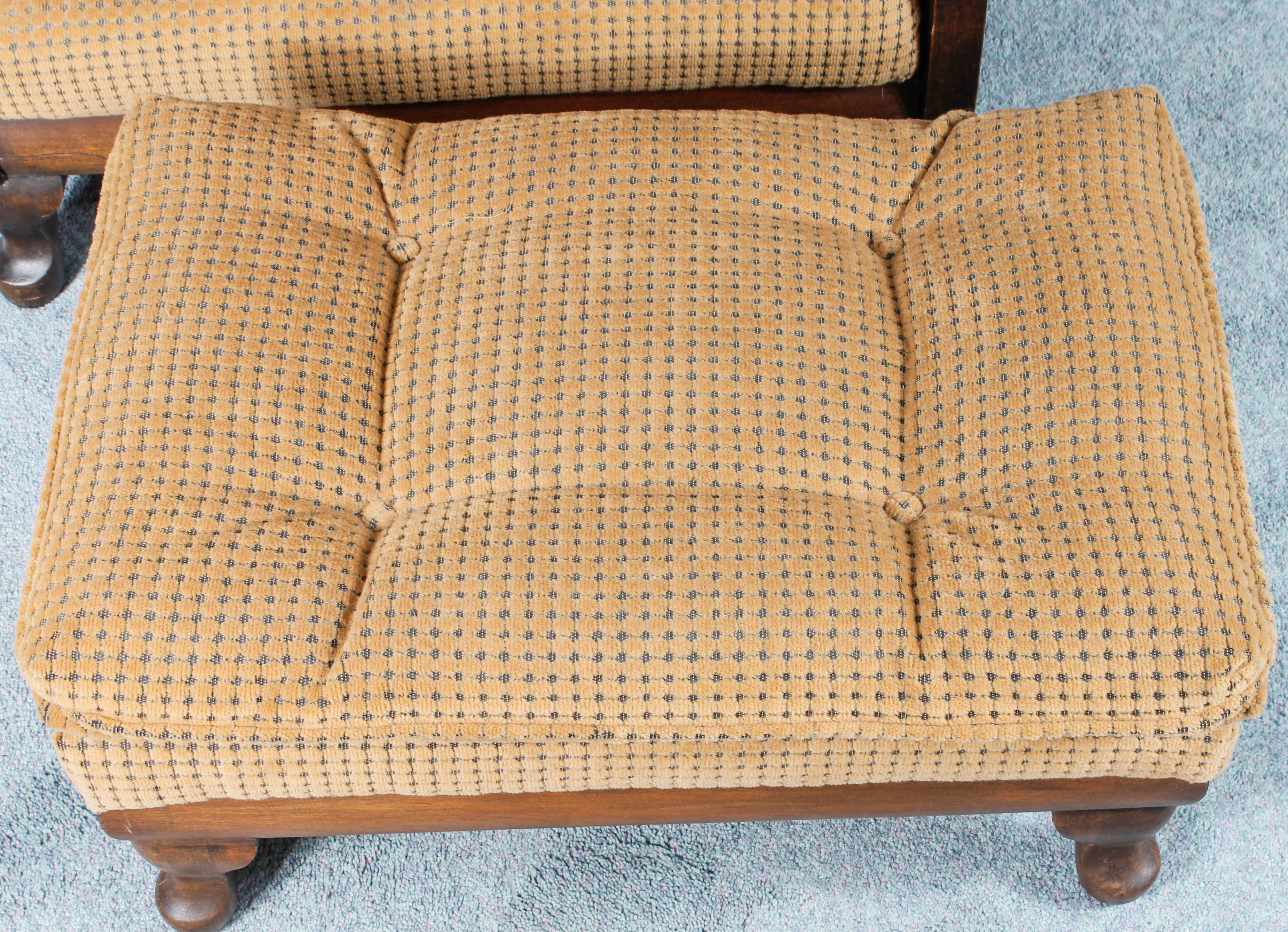 Vintage Streit Slumber Chair and Foot Stool