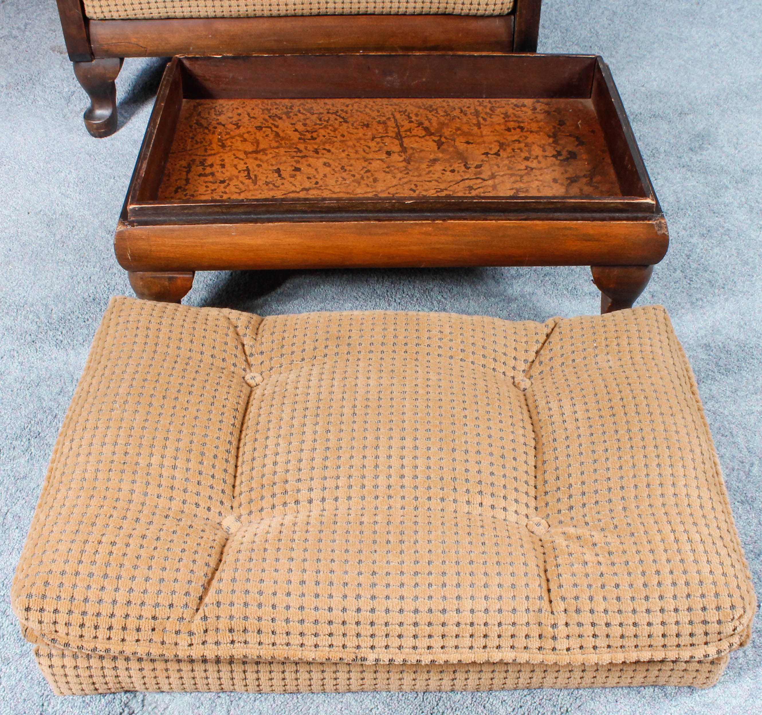 Vintage Streit Slumber Chair and Foot Stool
