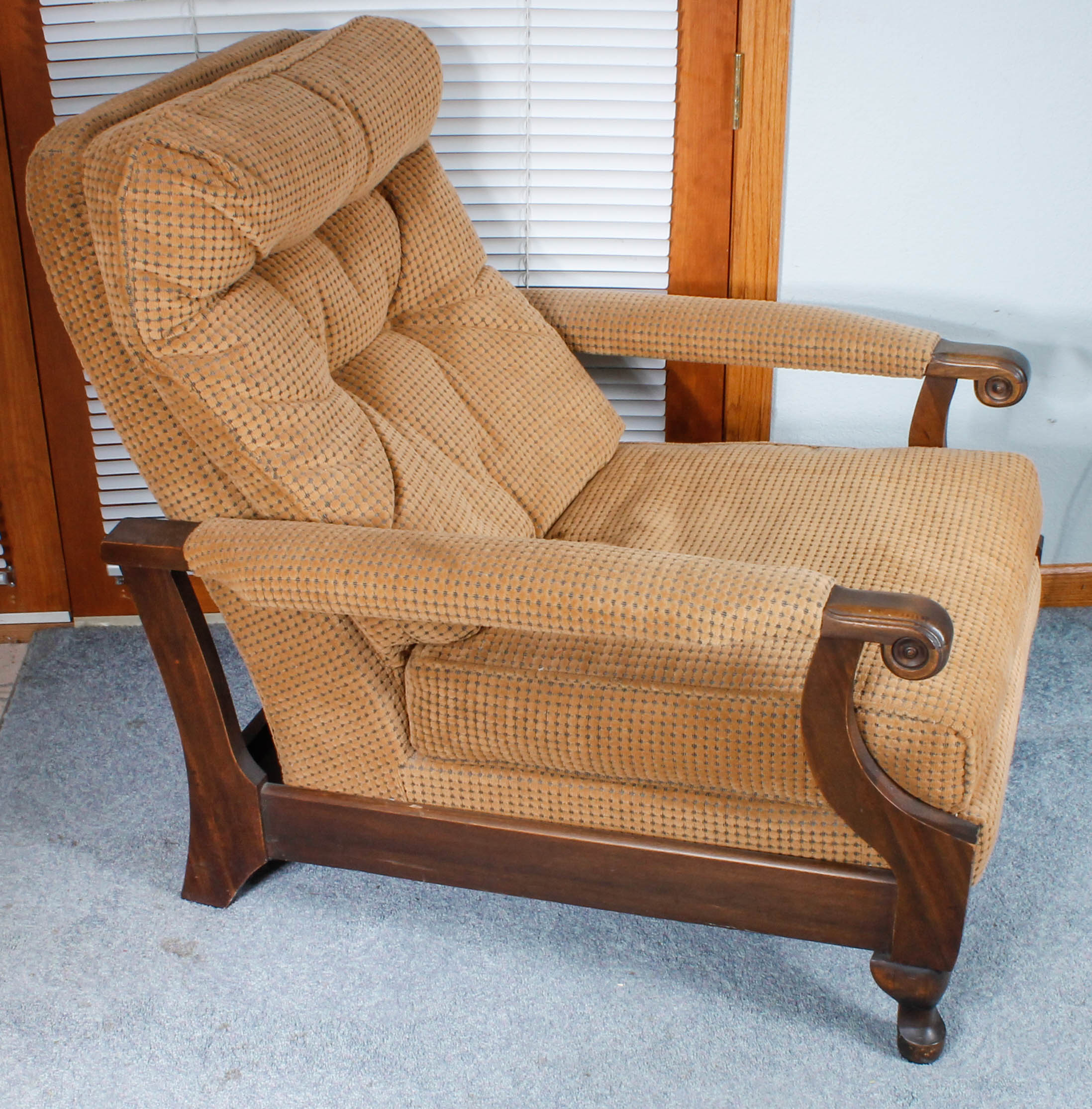 Vintage Streit Slumber Chair and Foot Stool