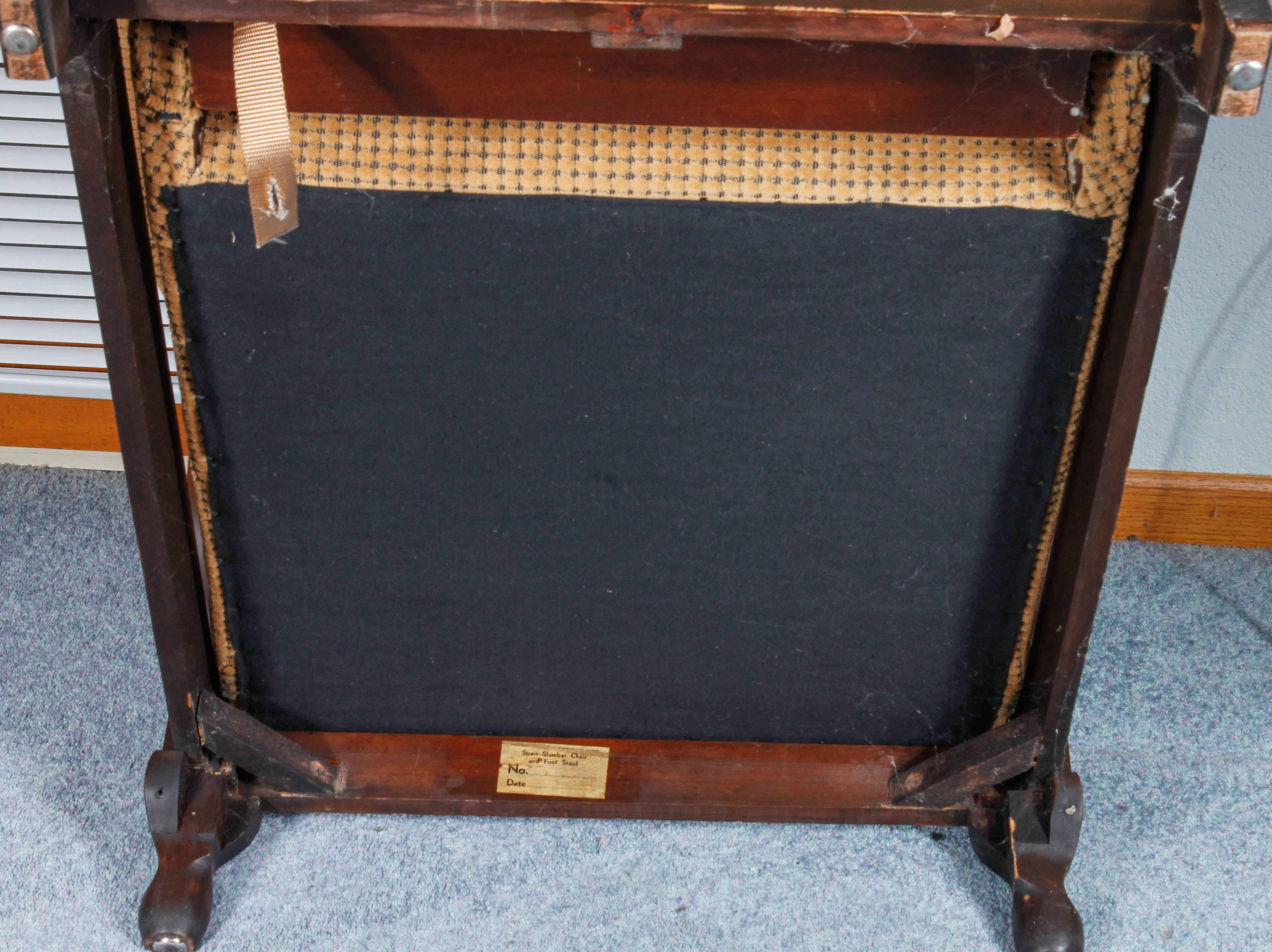 Vintage Streit Slumber Chair and Foot Stool