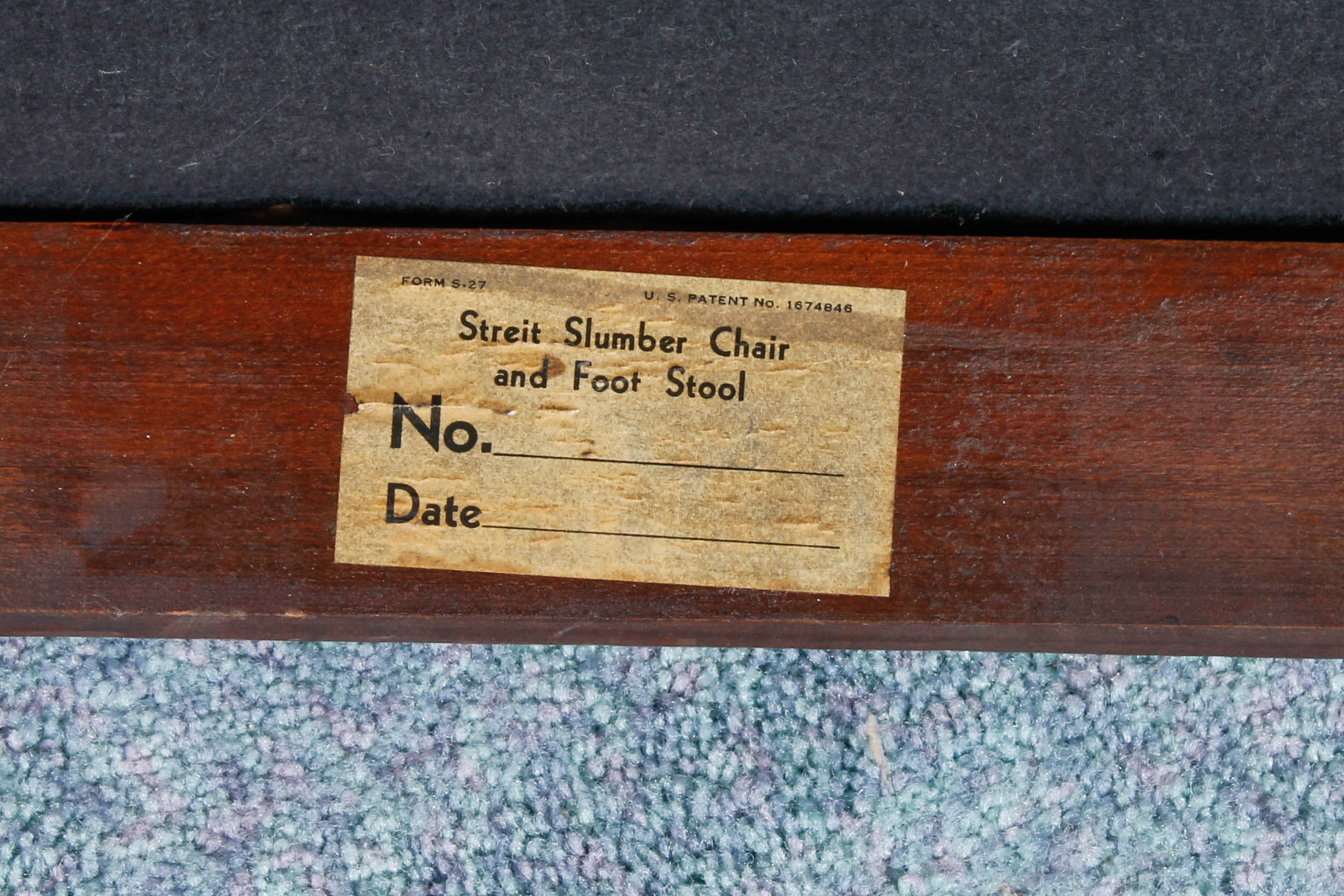 Vintage Streit Slumber Chair and Foot Stool