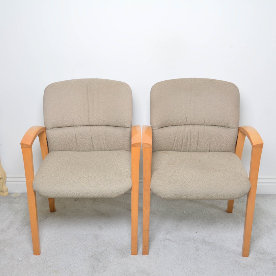 Pair of Upholstered Office Chairs